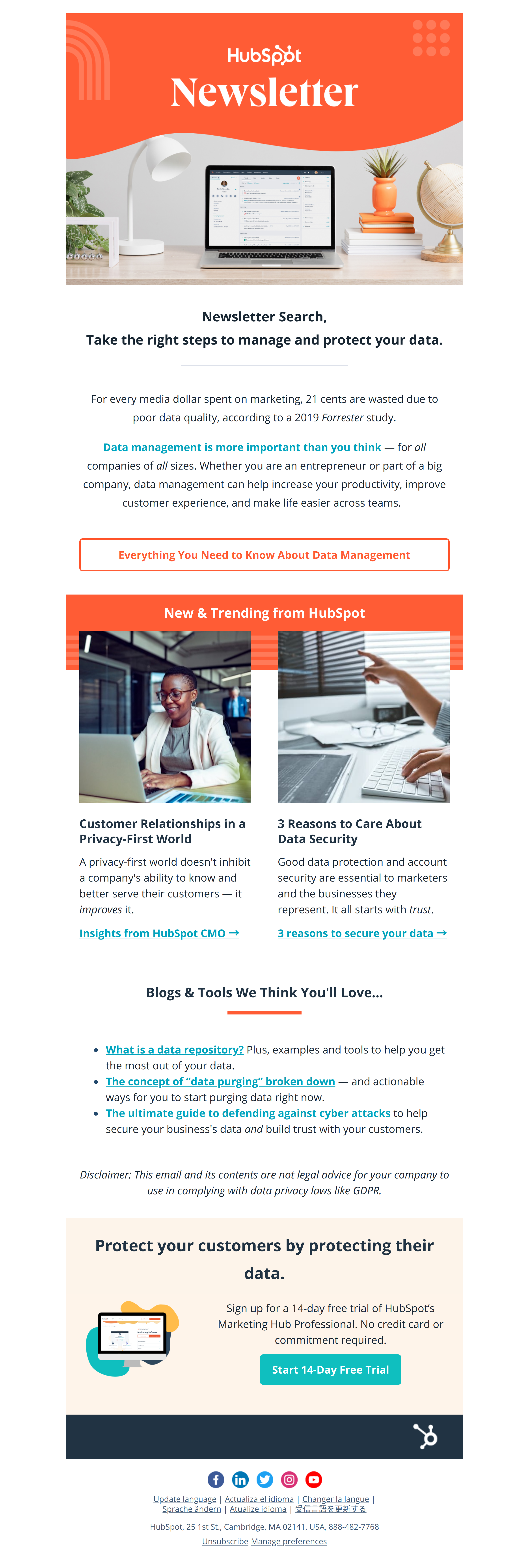 Everything You Need to Know About Data Management - The HubSpot Team Newsletter