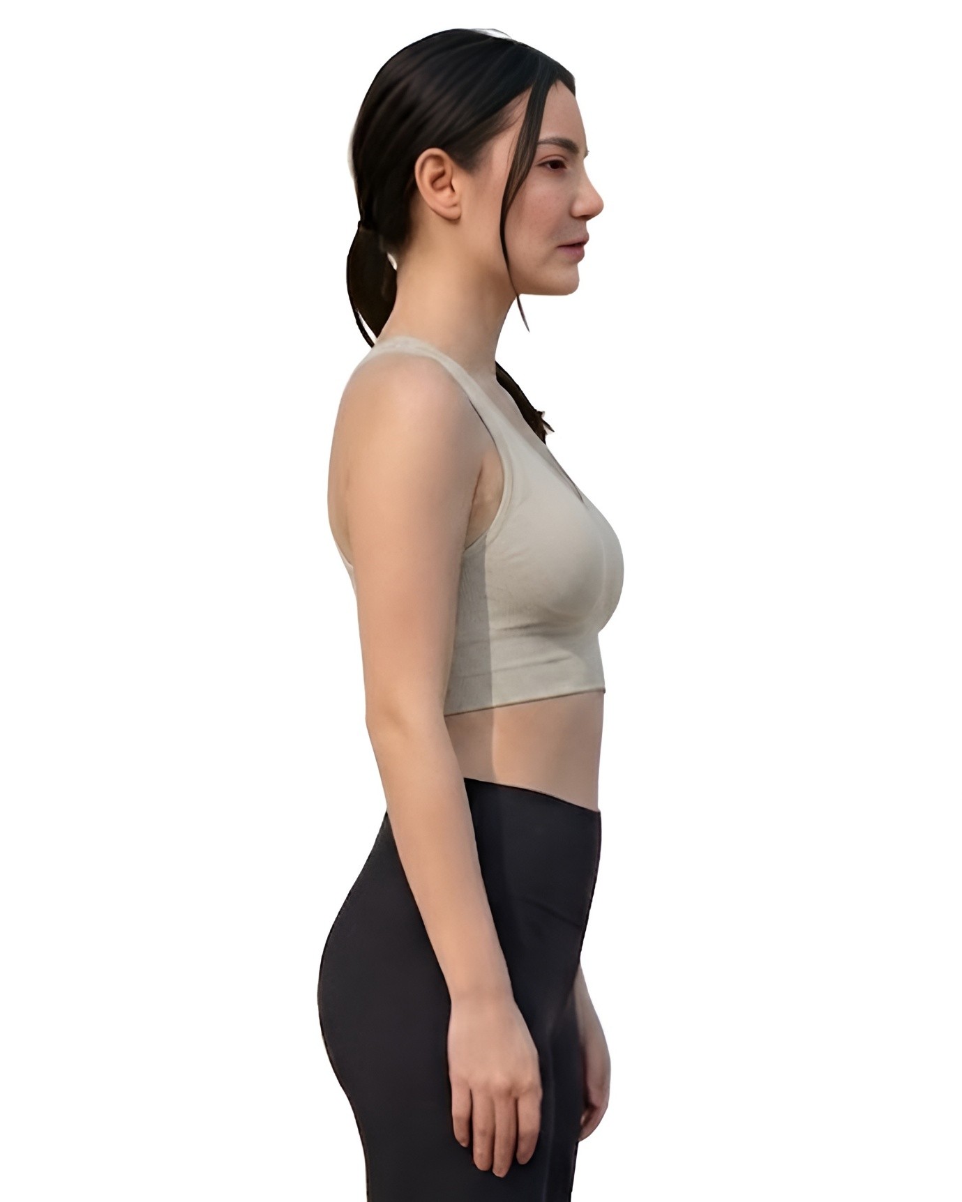 Women’s Grey Racerback Cotton Sports Bra 4