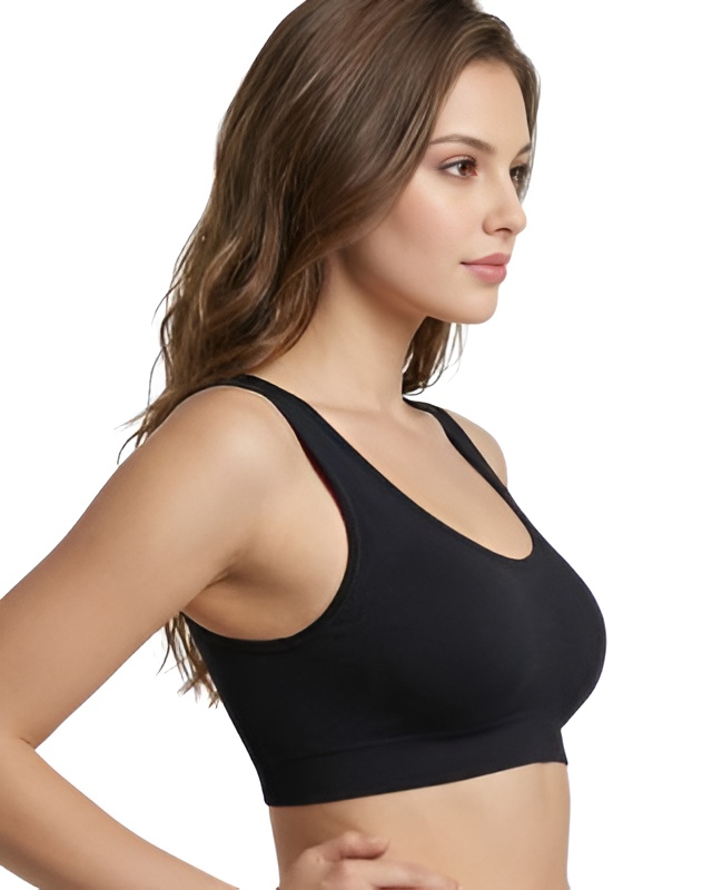 Black Seamless Sports Bra for Women 2