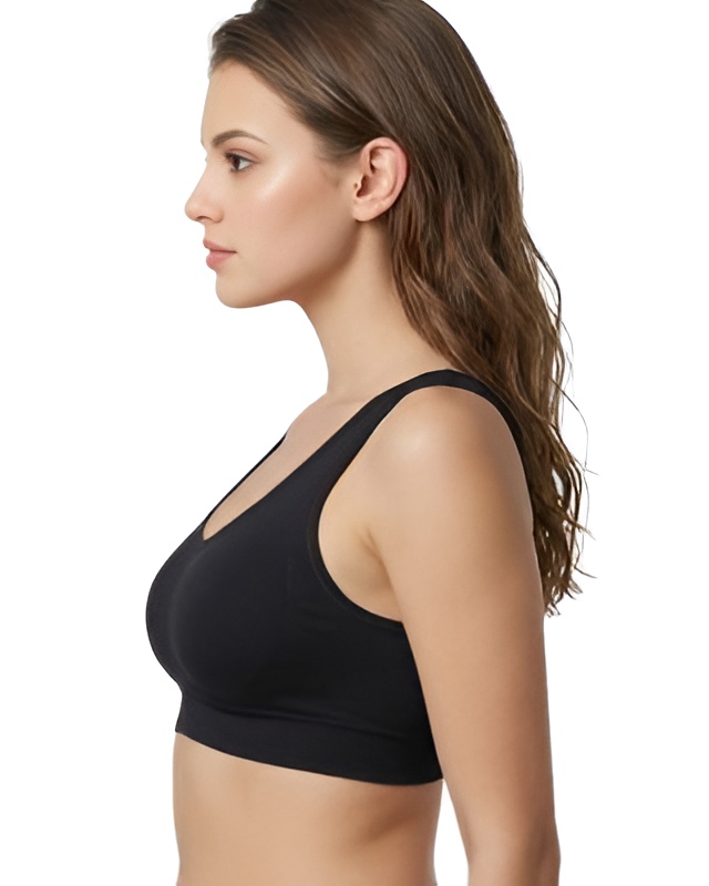Black Seamless Sports Bra for Women 3