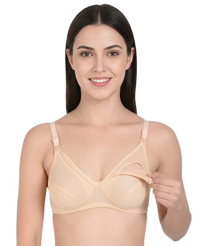 Beige Maternity Bra | Nursing Bra for Women – Hivra Soft 5