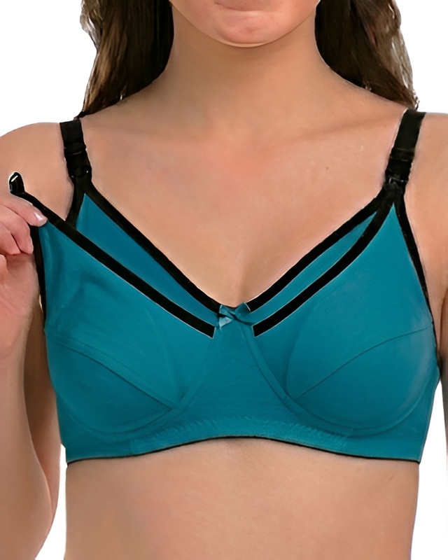 Teal Blue Maternity Bra & Nursing Bra for Women | Hivra Soft 2