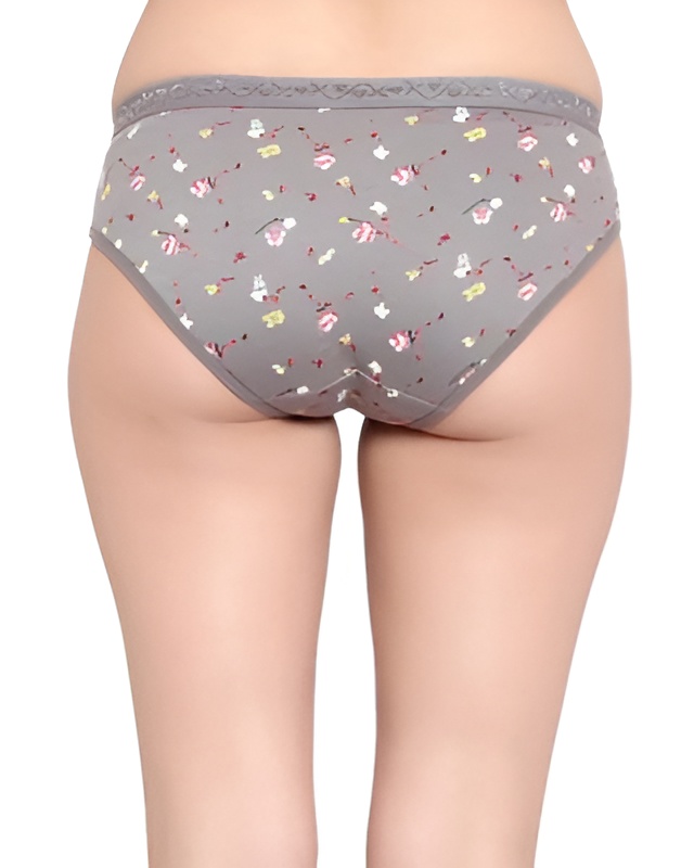 Women Floral Print Cotton Panty Pack of 3 4