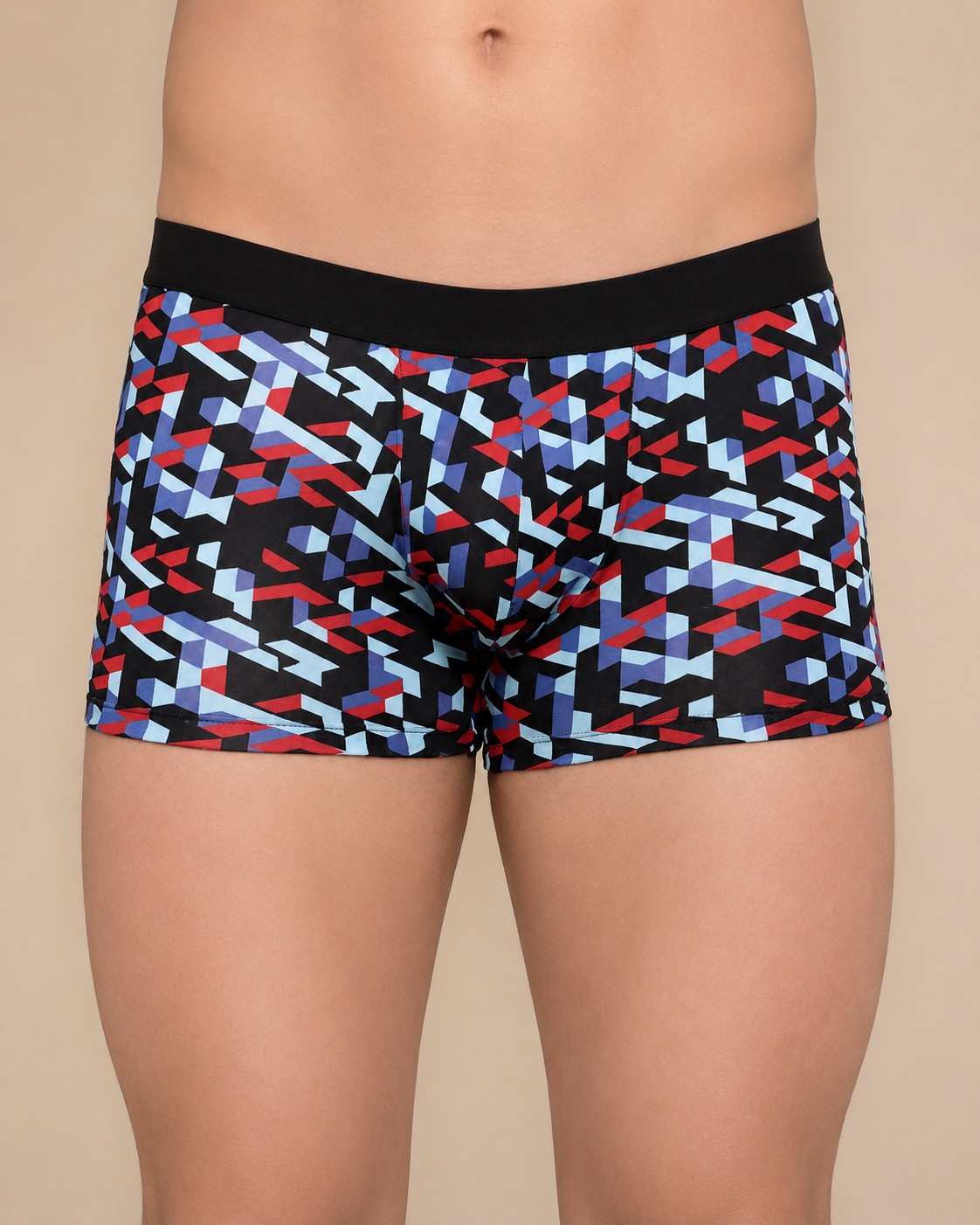 Men's Abstract Geometric Print Trunk