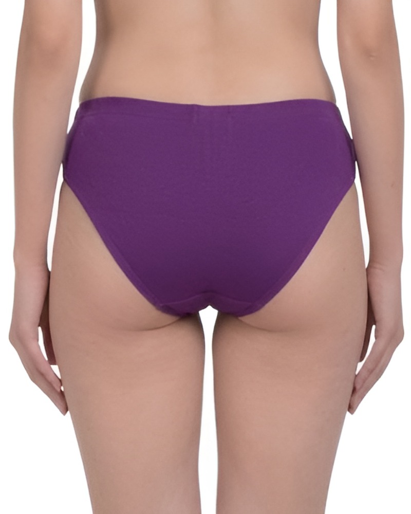 Purple Cotton Brief Panty for Women | 24Hr Perfect Daily wear by HS 3
