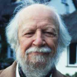 Author William Golding Posing in Front of His Home