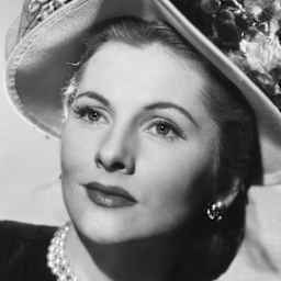 Joan Fontaine in Bonnet with Flowers on Top