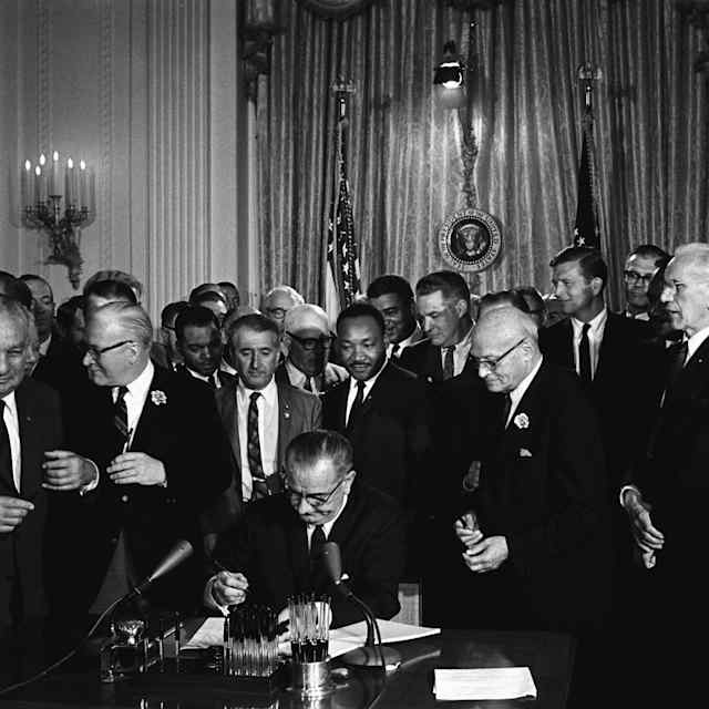 Lyndon Johnson and Martin Luther King Jnr.