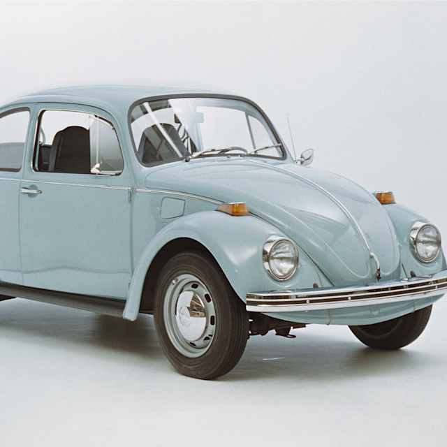 Vintage car against white background
