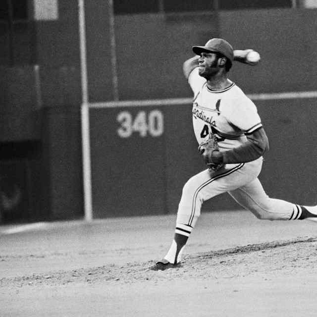 Bob Gibson Pitching - Action Shot