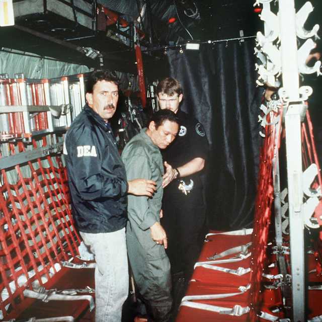 In this photo released 04 January 1990 by the Defe