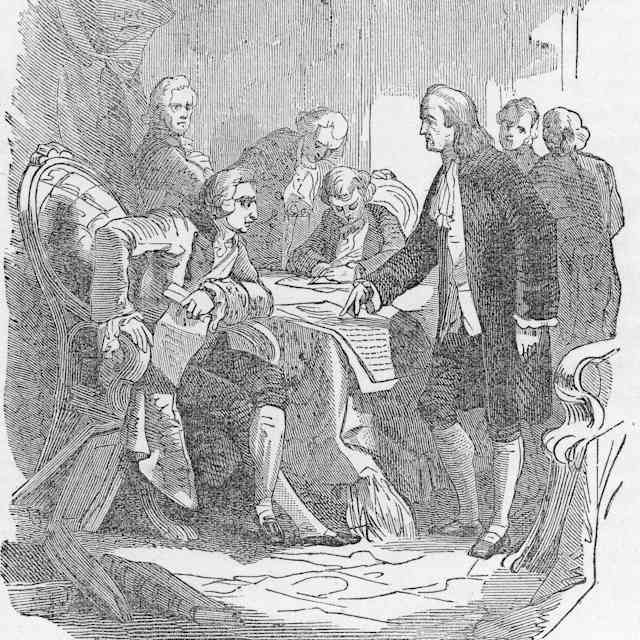 Representatives Signing 1783 Treaty Of Paris