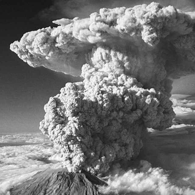 Mt. St. Helens eruption, ca. 1980.