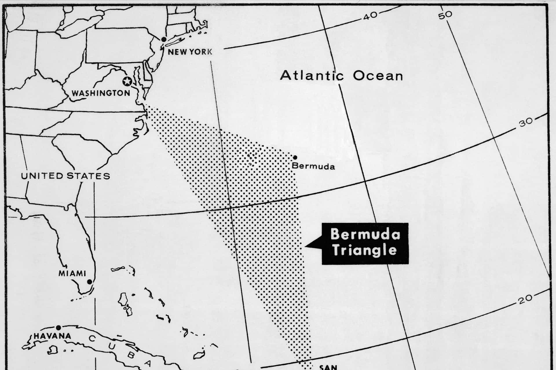 Map of Bermuda Triangle