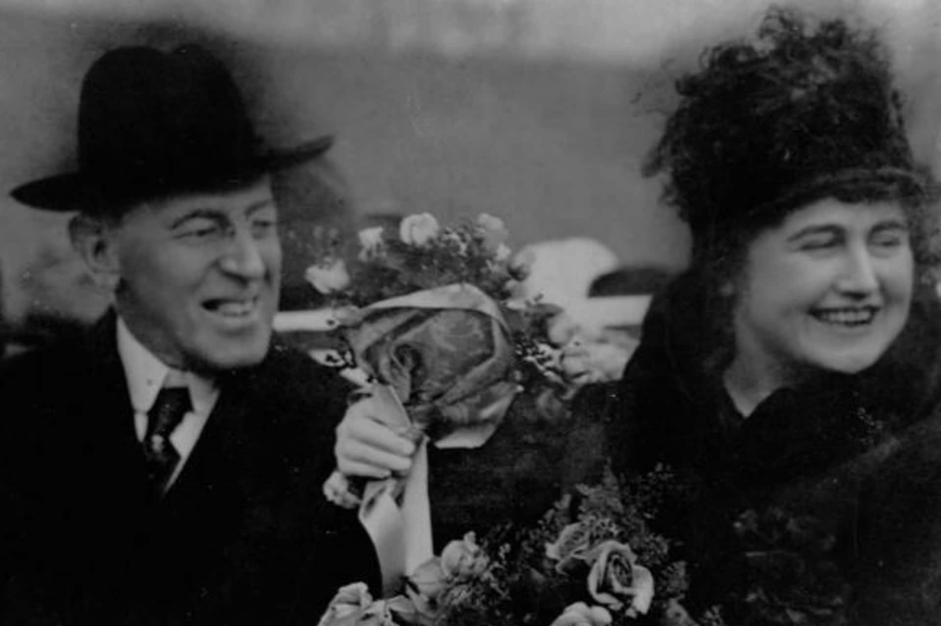 Woodrow Wilson and Edith Wilson.
