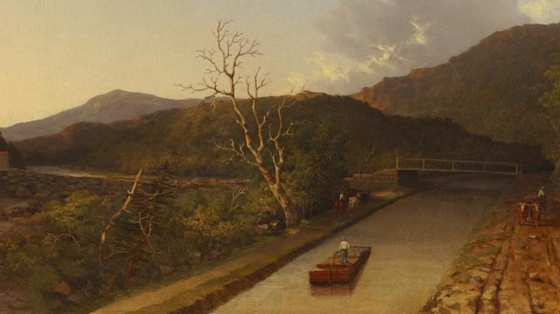 1847 painting of the Erie Canal. (Credit: The New York Historical Society/Getty Images)
