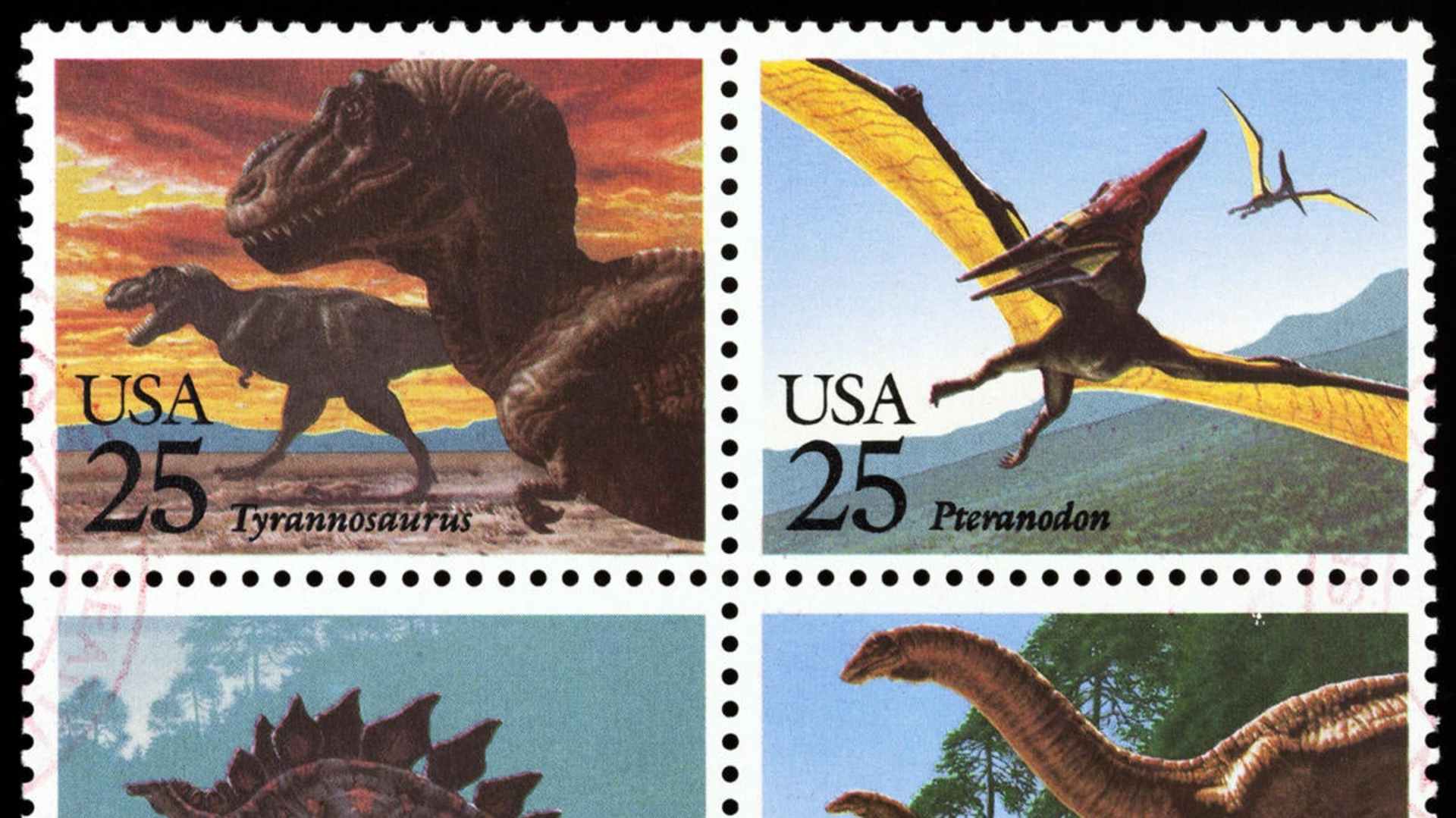 1989 Dinosaur stamps. (Credit: SunChan/Getty Images)