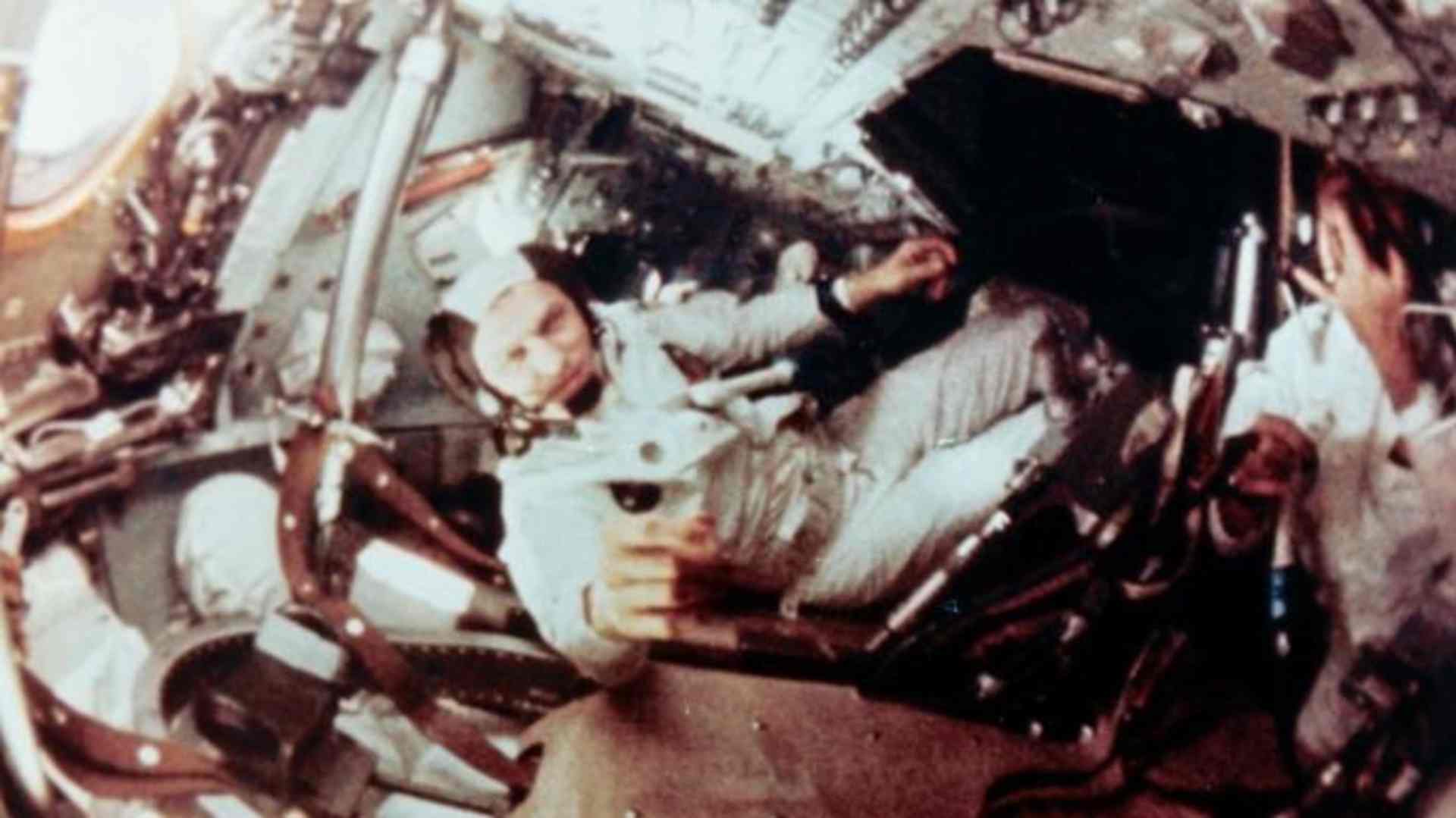 (21-27 Dec. 1968) --- Astronaut Frank Borman, mission commander, is shown during intravehicular activity (IVA) on the Apollo 8 lunar orbit mission. (Photo by: HUM Images/Universal Images Group via Getty Images)