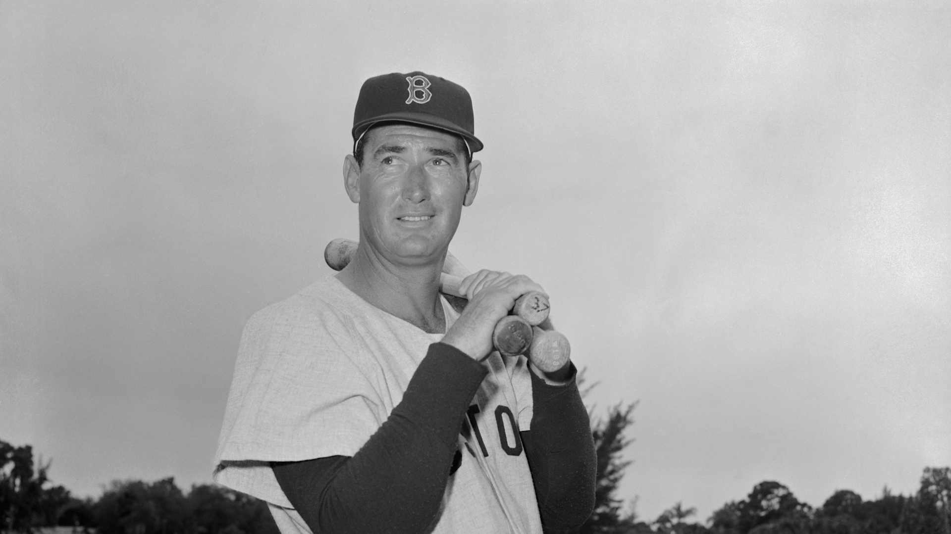 Ted Williams of Boston Red Sox in Spring Training