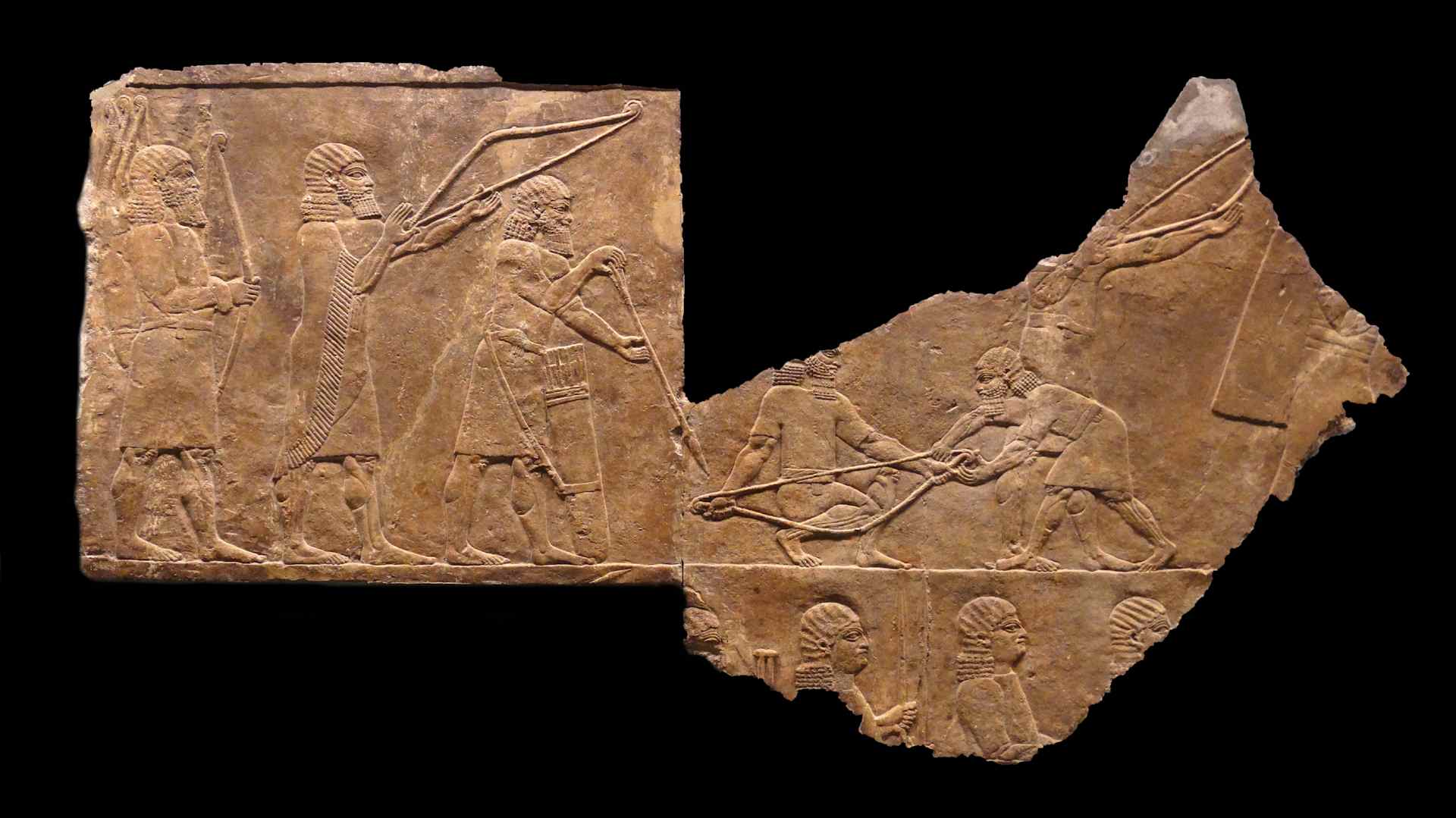 Ancient palace relief depicting lion hunt.