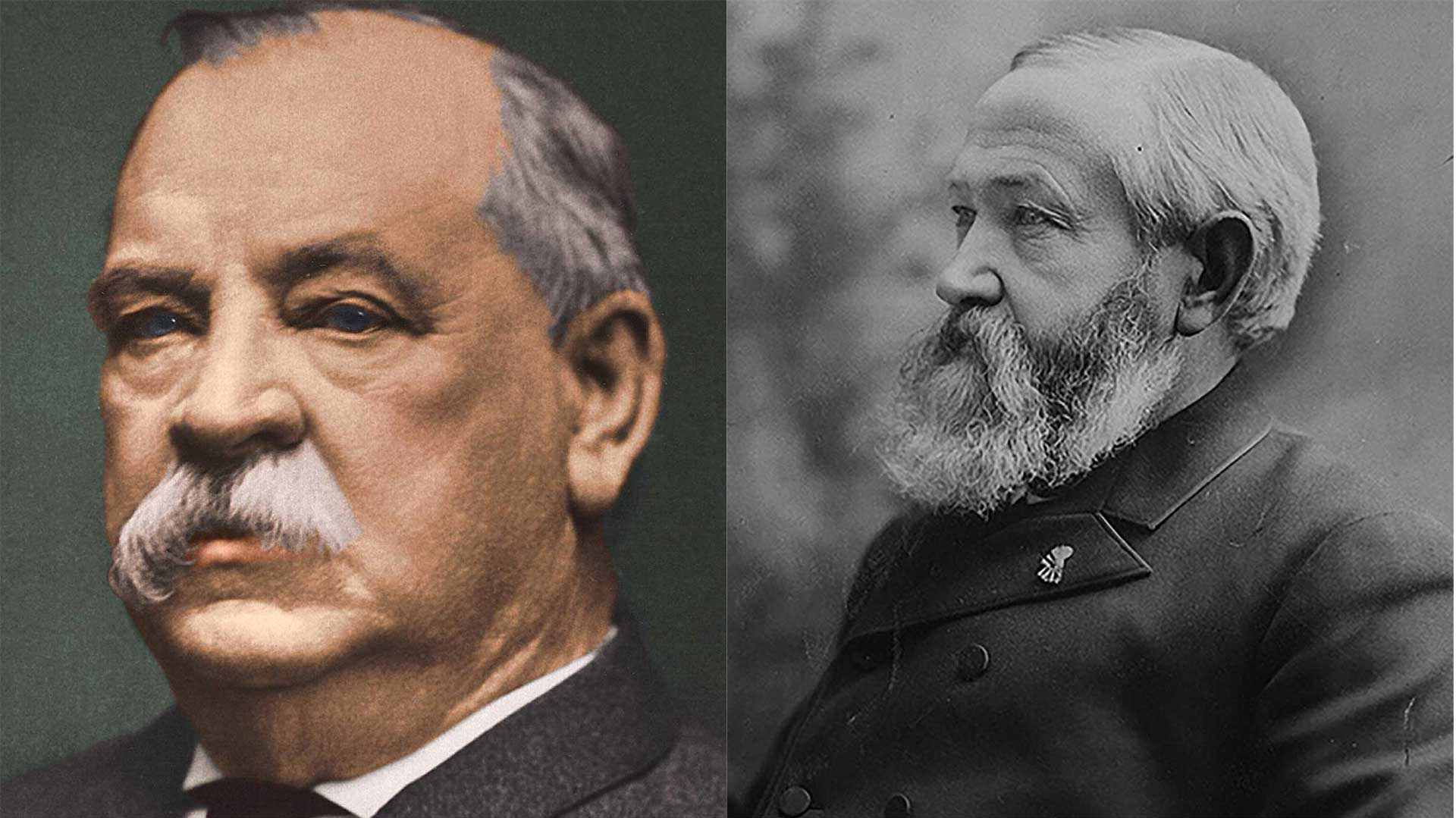 Grover Cleveland and Benjamin Harrison