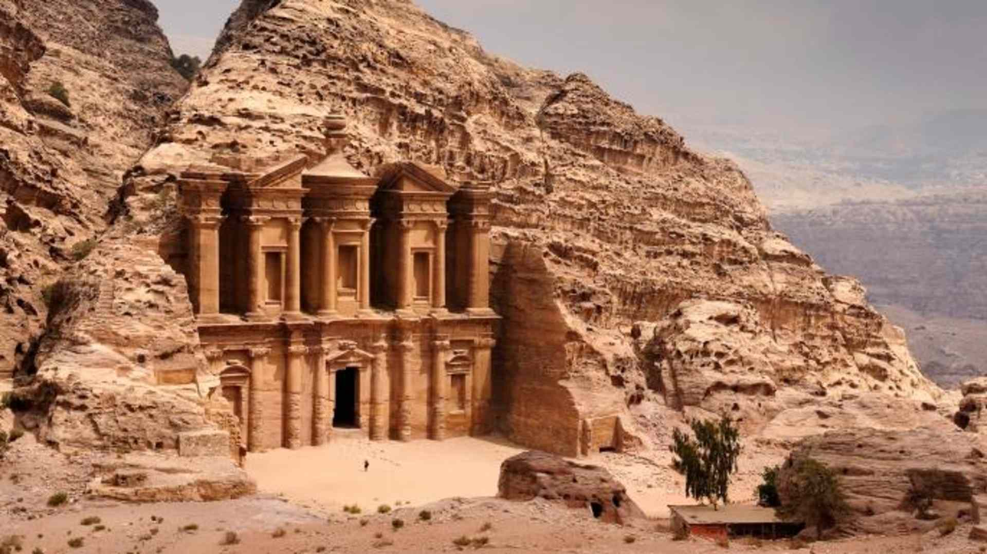 A classic view of El Deir, The Monastery in Petra. (Credit: Nick Brundle Photography/Getty Images)