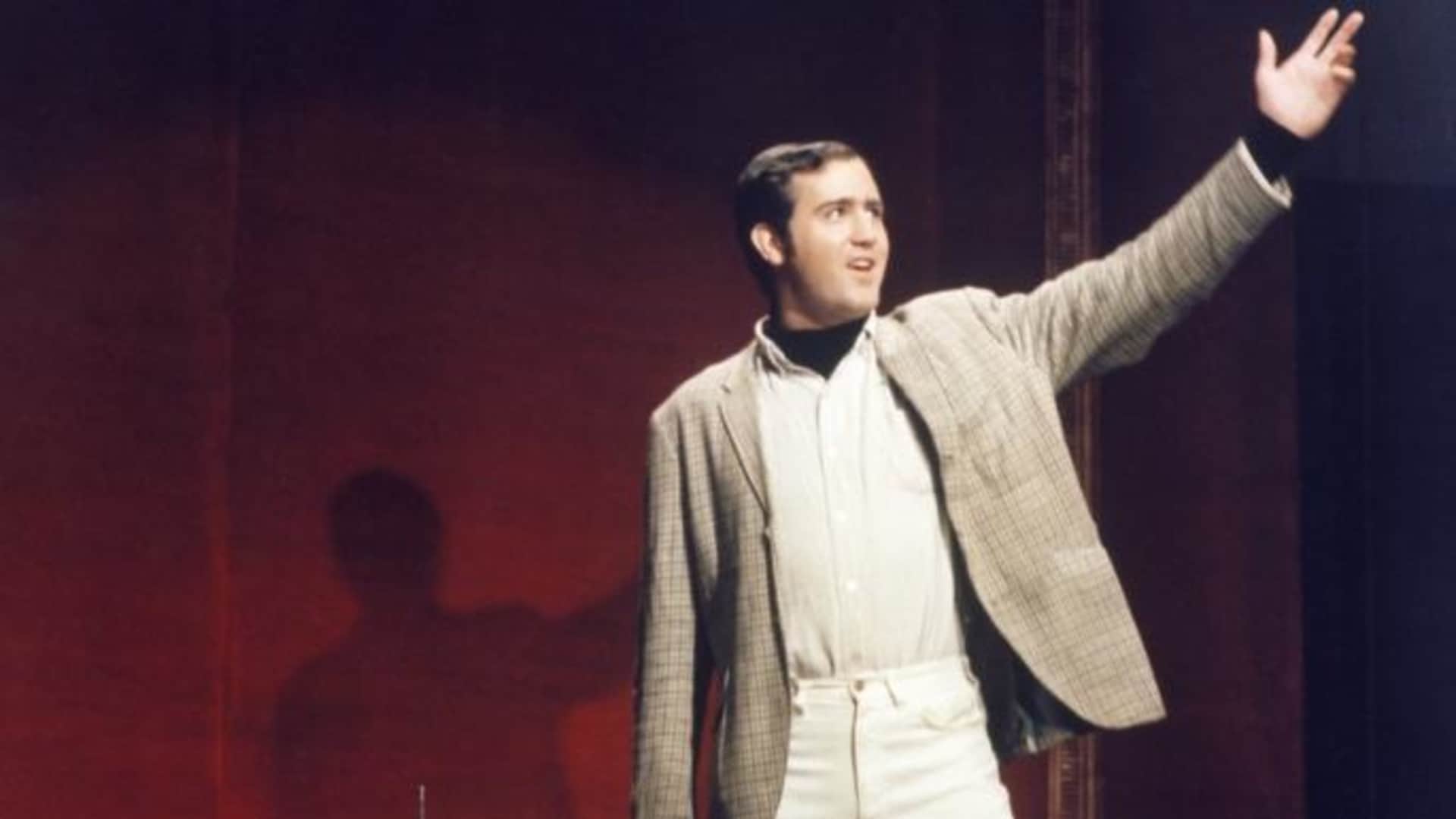 Andy Kaufman's guest performance on Saturday Night Live, October 11, 1975. (Credit: NBC/Getty Images)