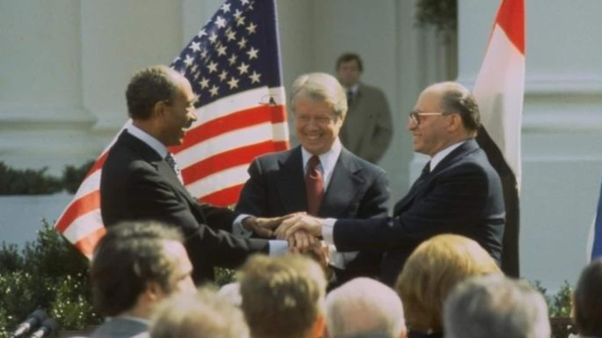 Anwar Sadat and Menachem Begin