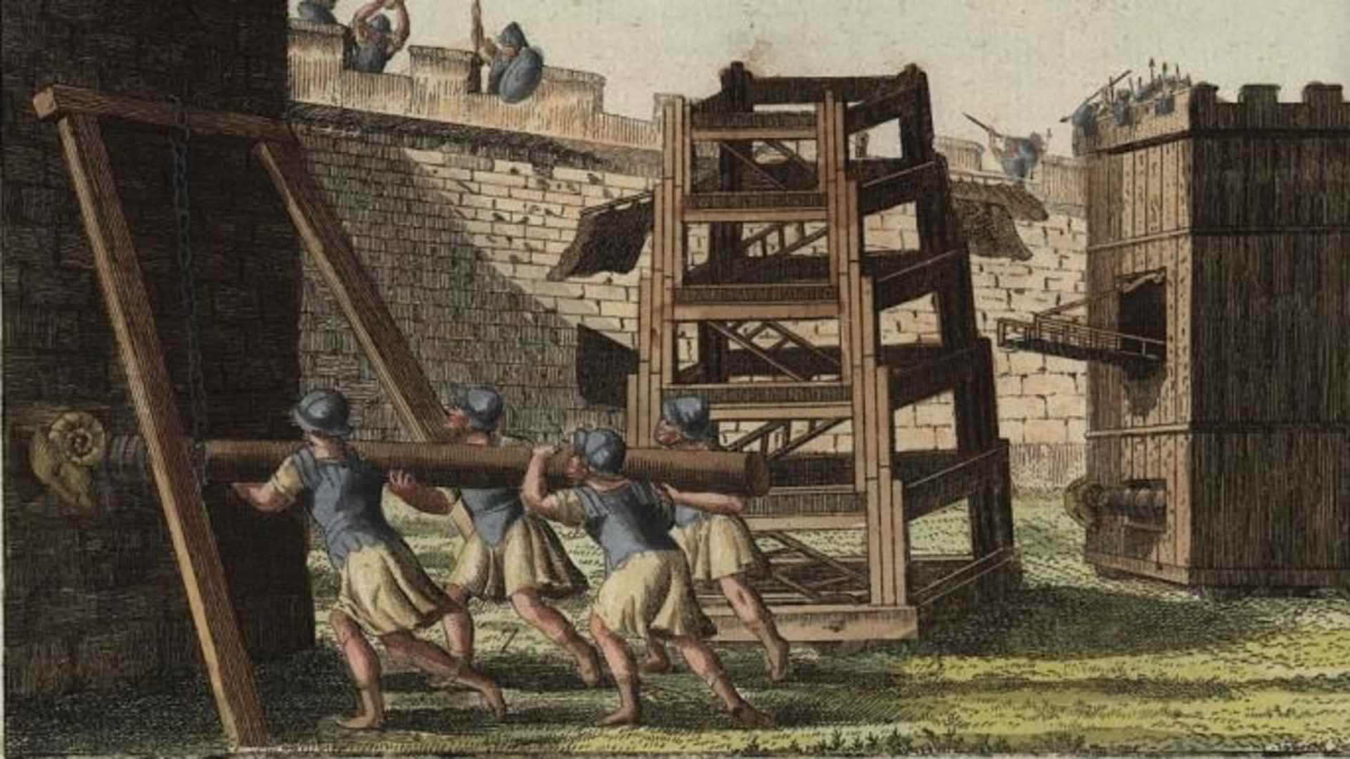 barbarians, weapons, siege machines