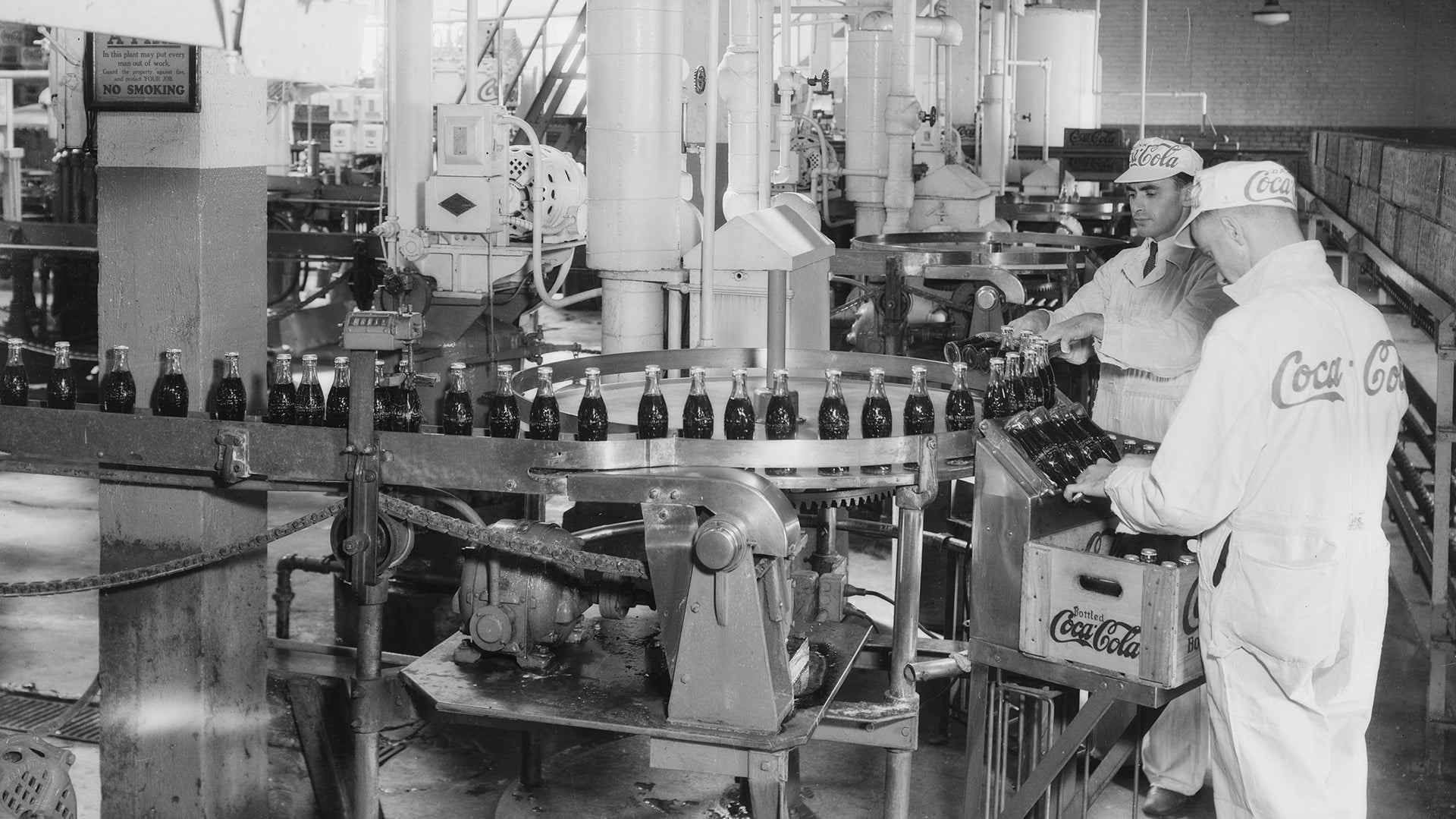 Bottle inspection operations, Coca Cola plant, Southern California, 1933.