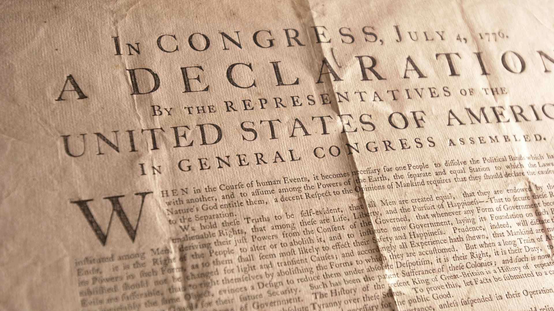 Declaration of Independence Copy Up for Sale371385 03: One of only 25 known surviving copies of the Declaration of Independence which were printed July 4, 1776 sits on display at Sotheby''s June 22, 2000 in New York City. The historic document will be sold in a one-day sale June 29th, 2000. It is estimated to be worth between $4,000,000 and $6,000,000. (Photo by Chris Hondros/Newsmakers)