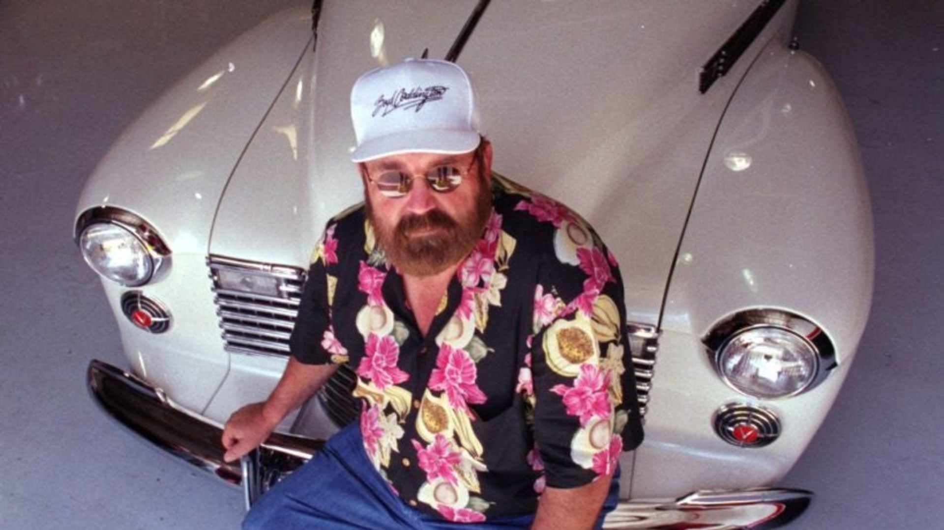 Designer Boyd Coddington, next to a customer’s 1941 Cadillac at his shop in Anaheim, 2000.