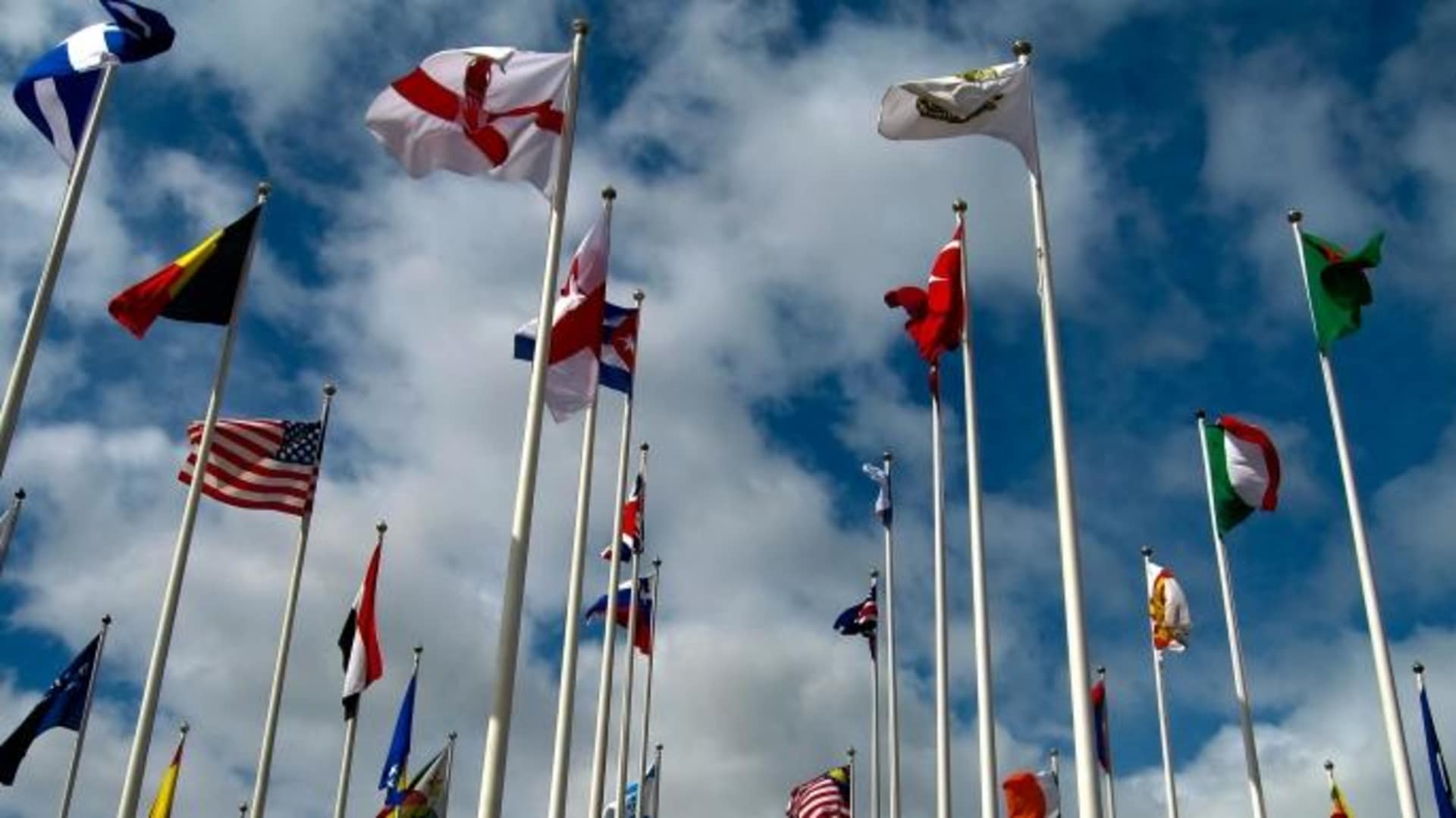 Flags of the olympic nations. (Credit:  Gary Jones / Getty Images)