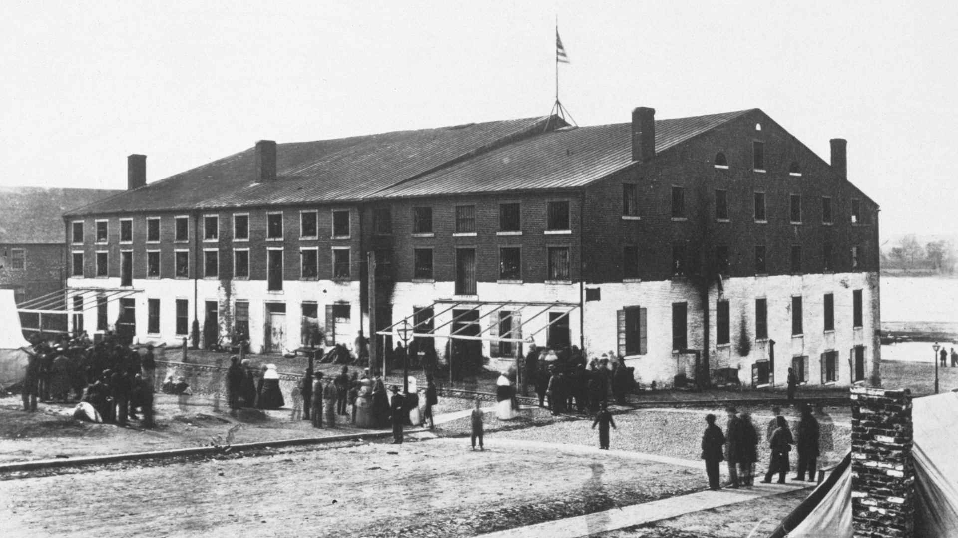 Libby Prison in Richmond, Virginia, circa 1865.