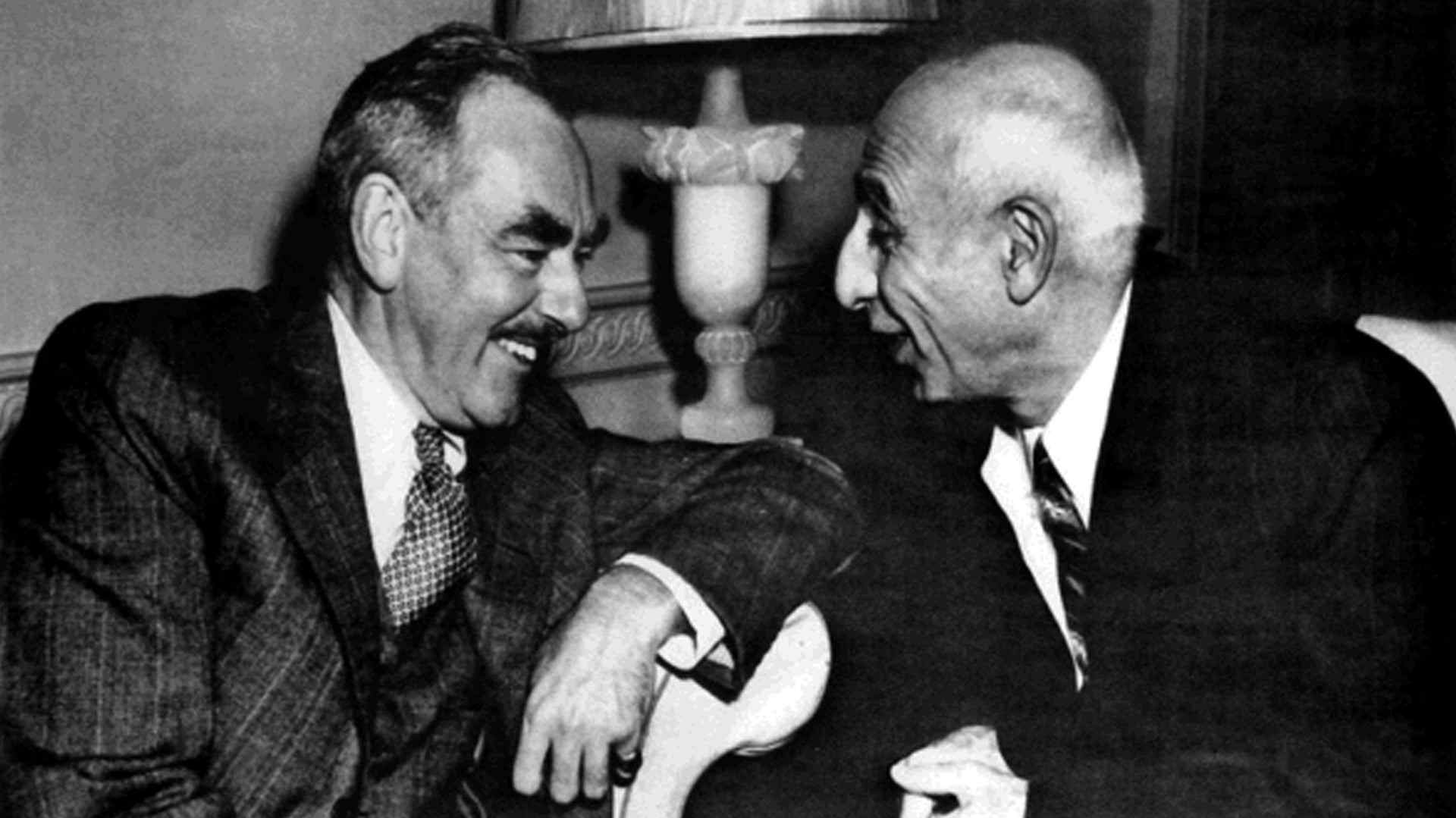 Iran Prime Minister Mohammad Mosaddegh, US Secretary of State Dean Acheson