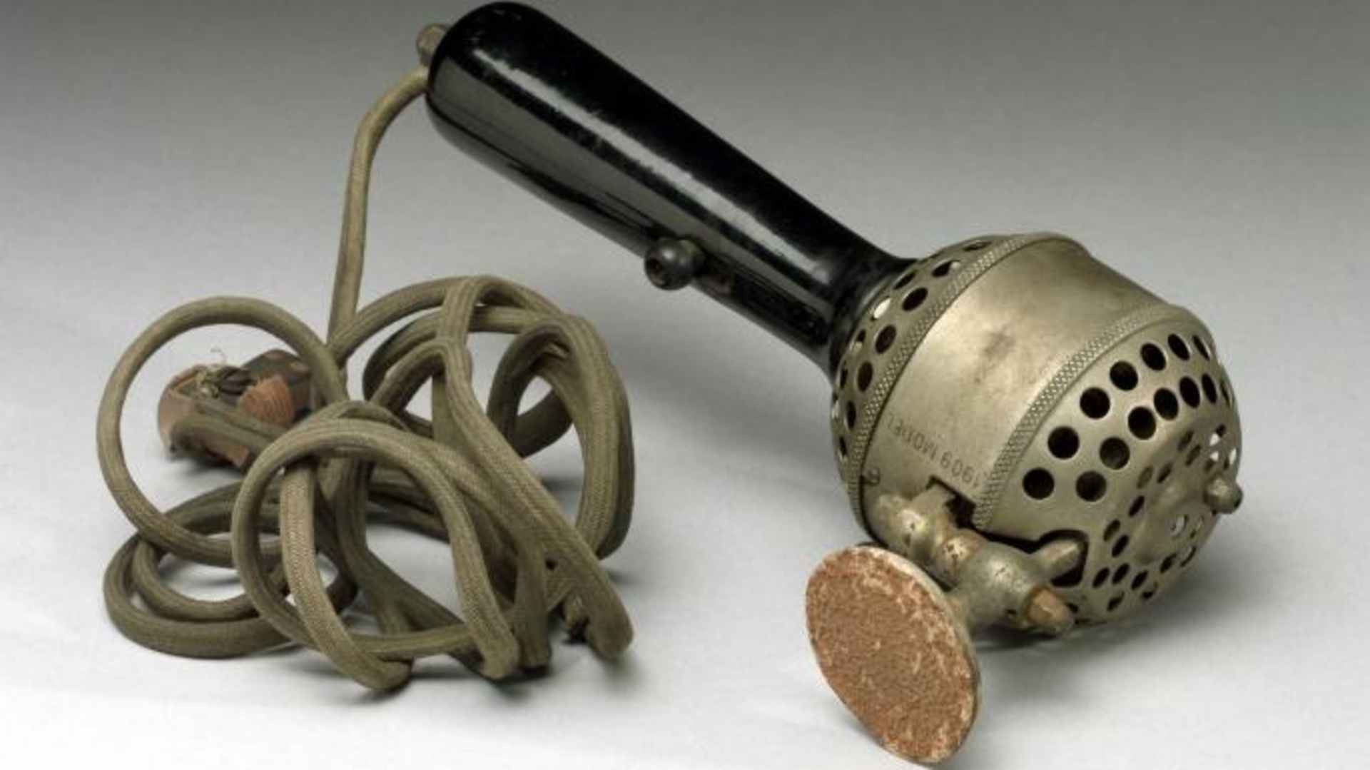 Handheld electric vibrator, 1909.