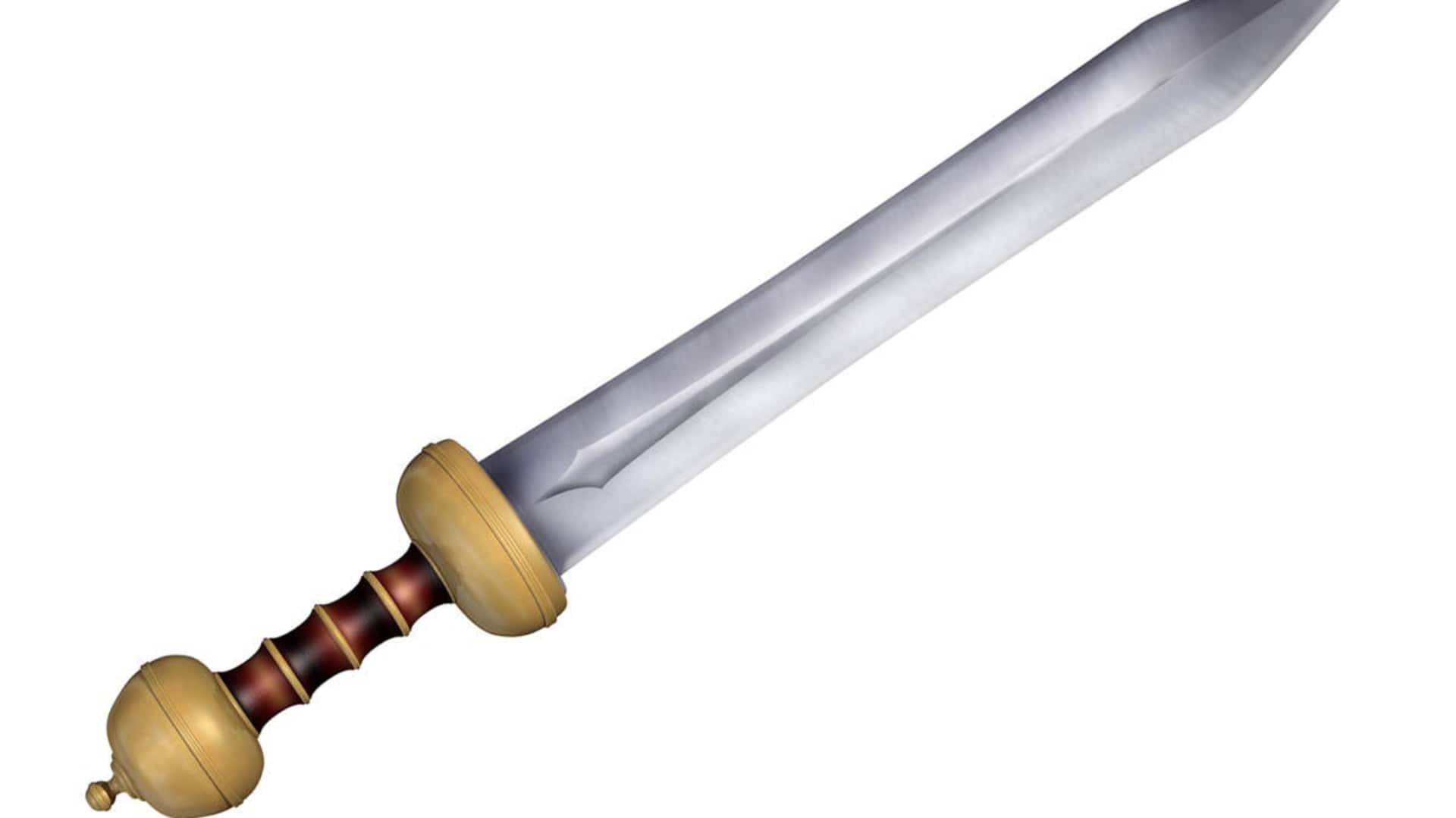 Illustrated Roman Gladius sword. (Credit: Paul Fleet/Getty Images)
