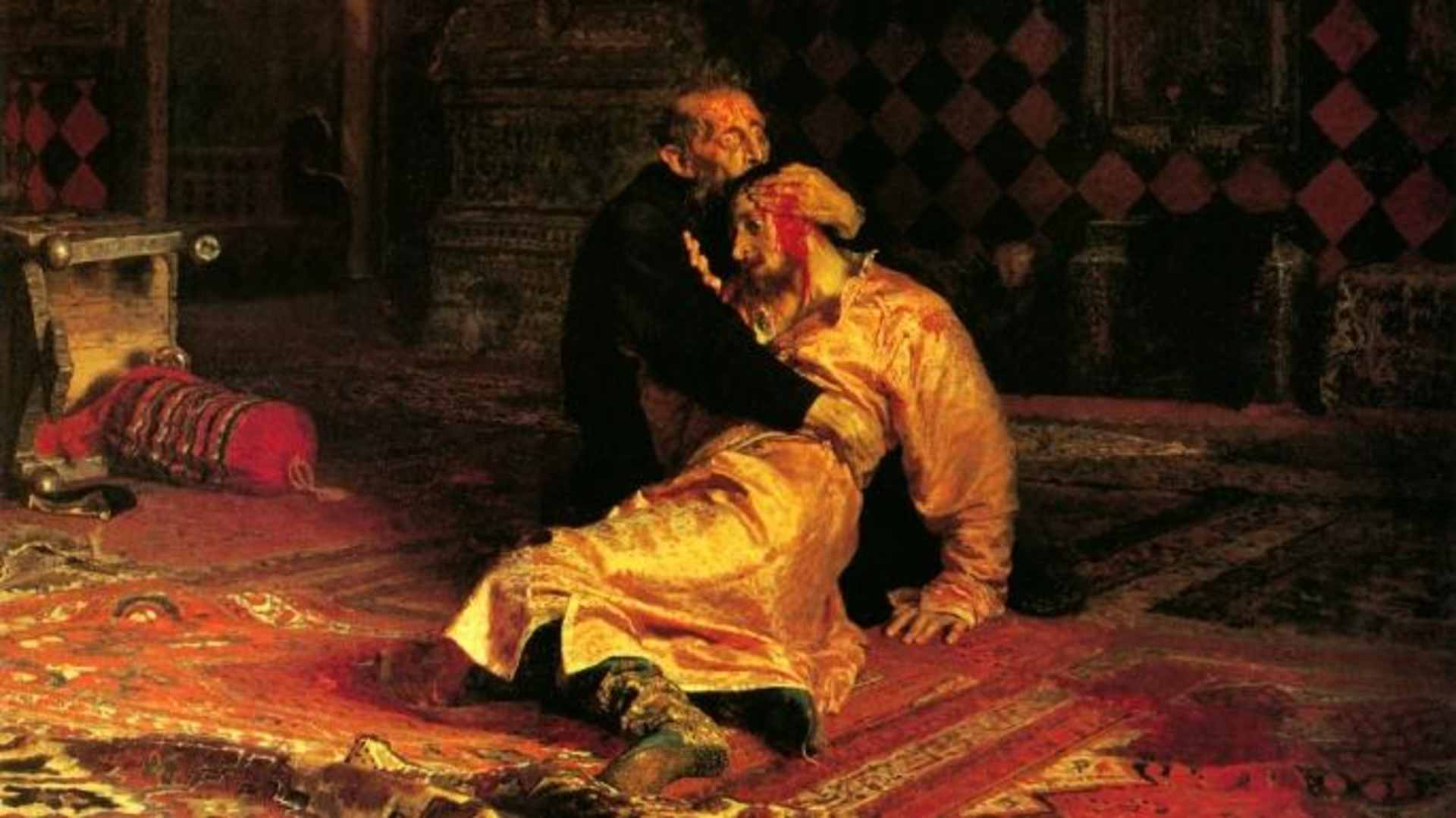 "Ivan the Terrible Killing His Son" by Ilya Repin.