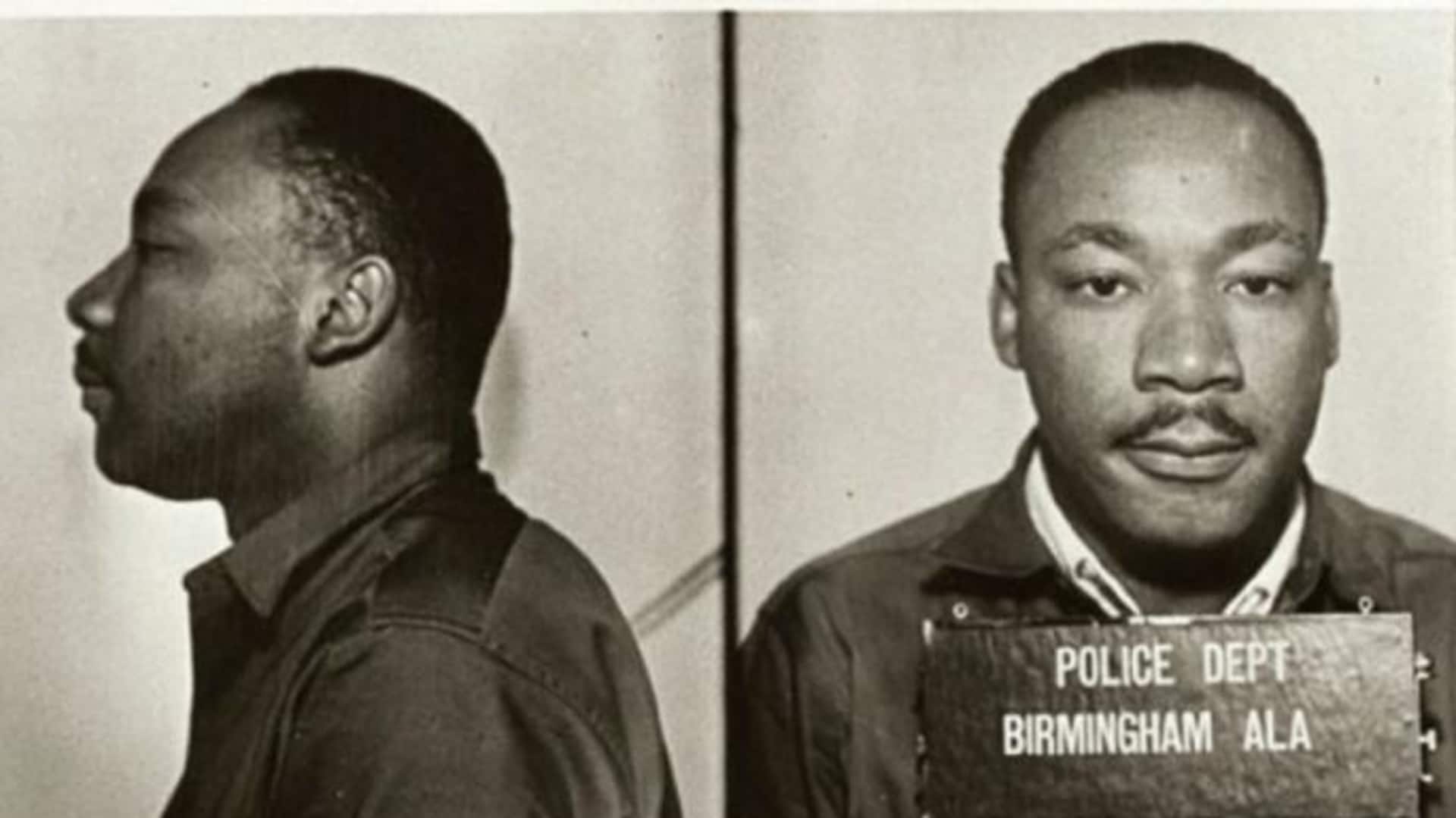 King's mugshot following his Birmingham arrest.