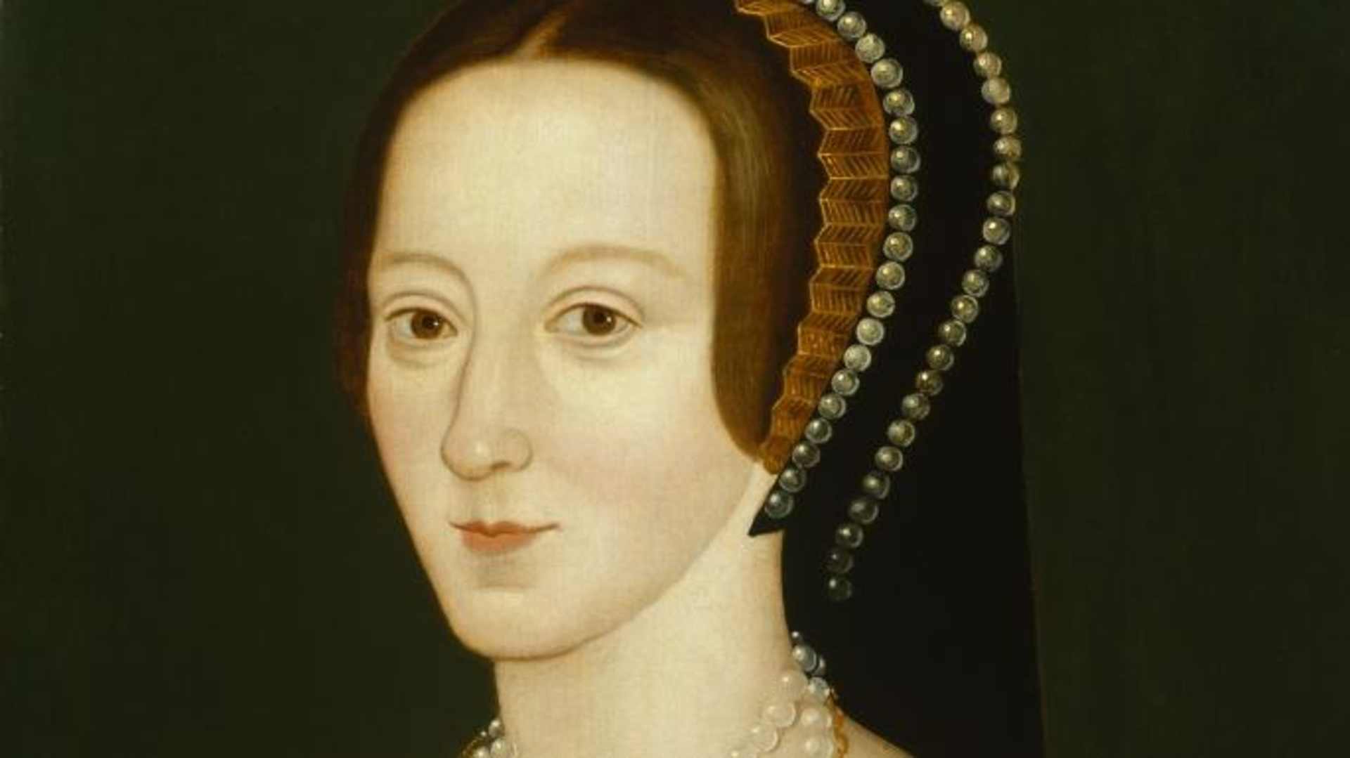 LONDON, ENGLAND - SEPTEMBER 29, 2017: A late 16th century portrait of Anne Boleyn (c.1500-1536) by an unknown artist on display at the National Portrait Gallery in London, England. Anne Boleyn was the second wife of England's King Henry VIII. Anne married the king in secret in 1533, shortly before Henry's marrige to Katherine of Aragon was annulled. In 1536 Henry began to doubt the legitimacy of their marriage and Anne was charged with adultery and was executed at the Tower of London. (Photo by Robert Alexander/Getty Images)
