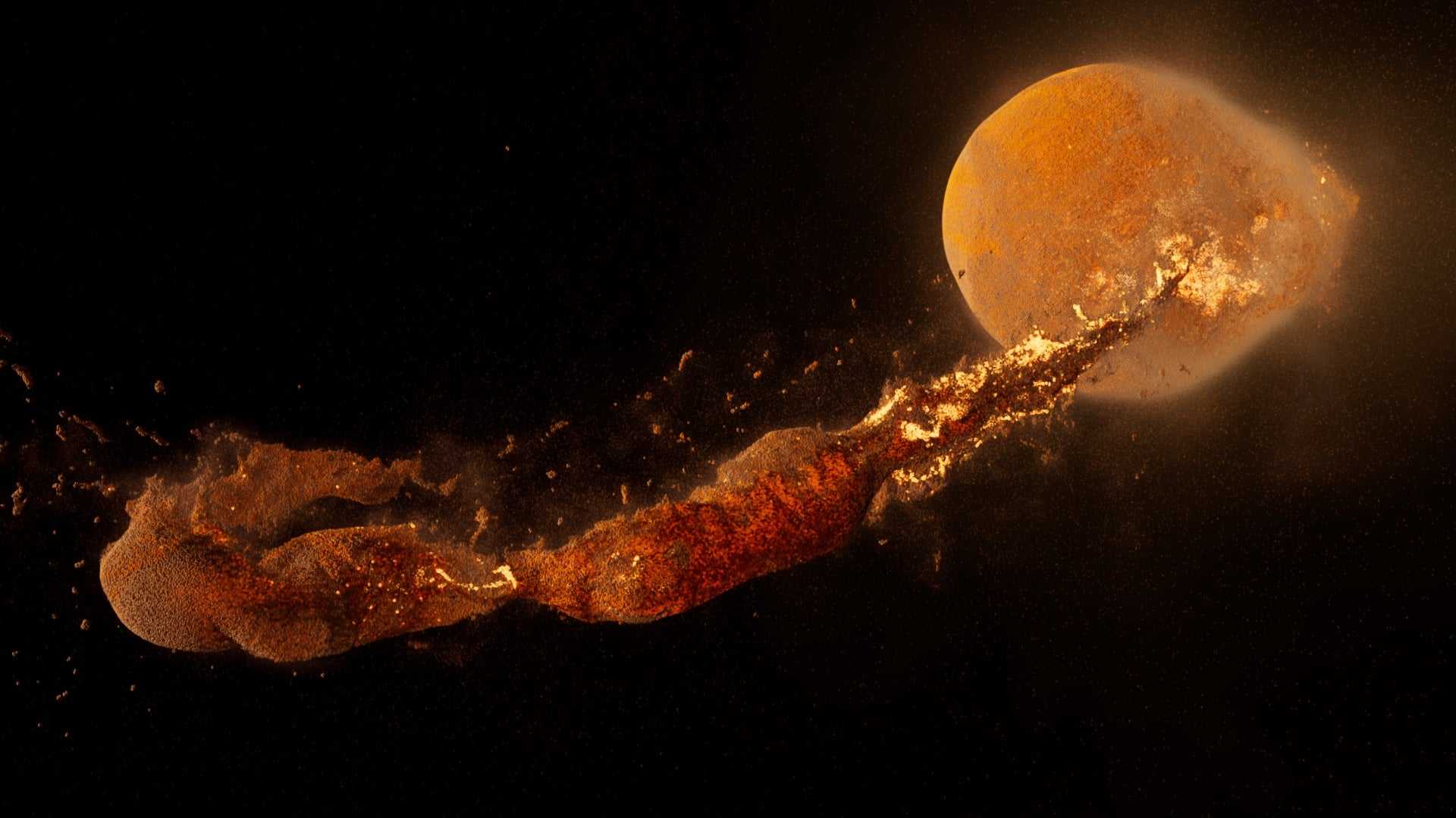 Collision that formed the moon.