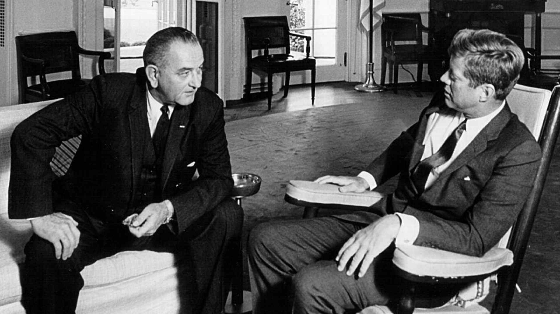 Lyndon B. Johnson and John F. Kennedy