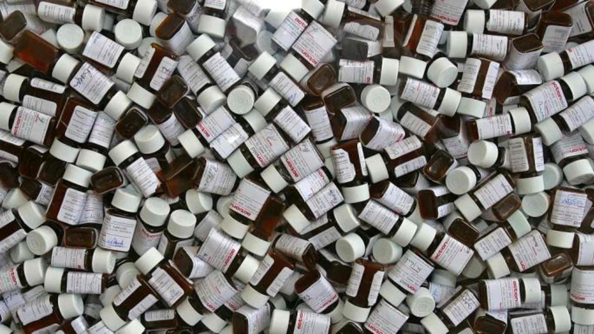 Medication pill bottles. (