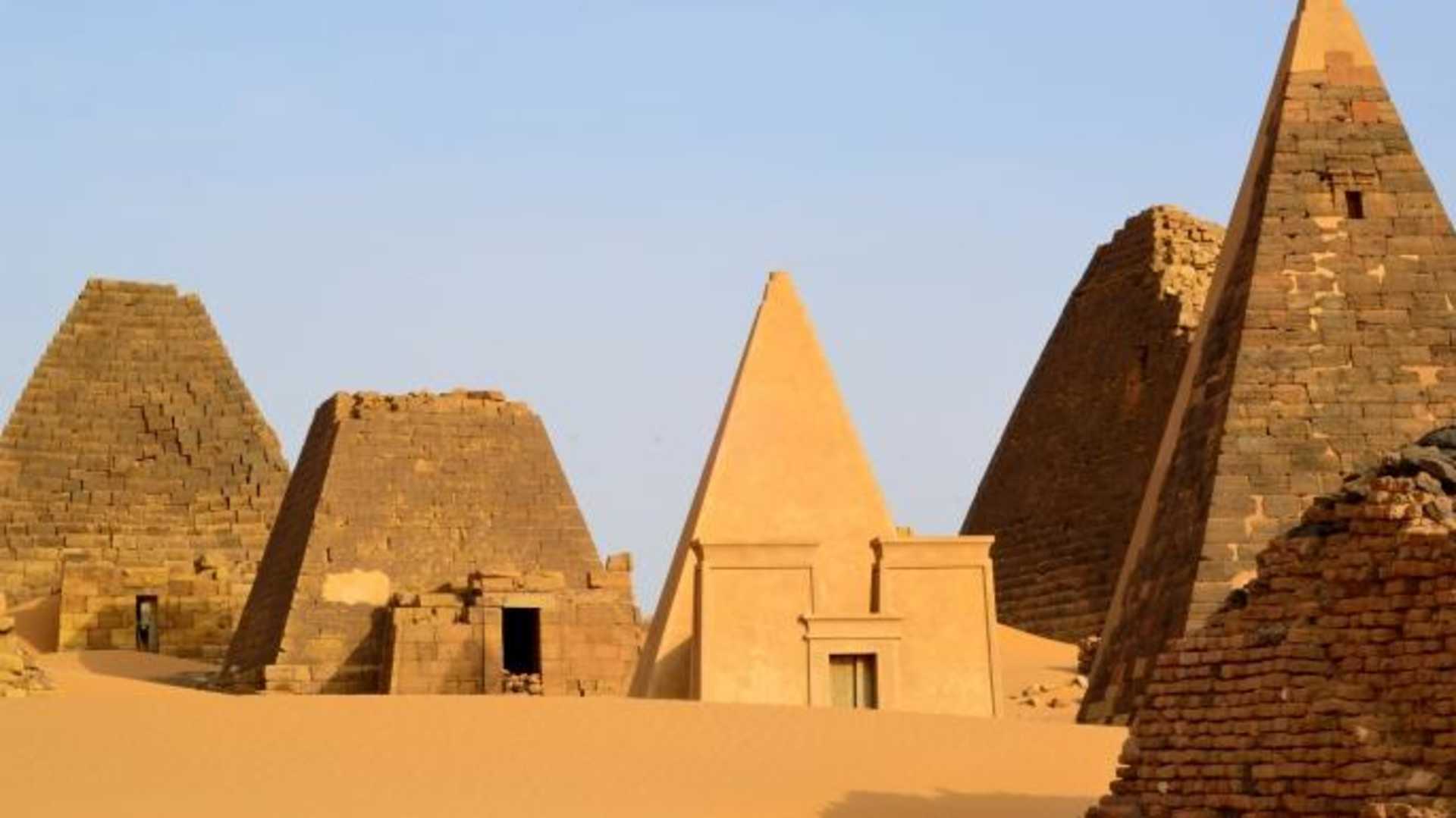 Meroë is an ancient city on the east bank of the Nile app. 200 km north-east of Khartoum, Sudan. (Credit: Yannick Tylle/Getty Images)