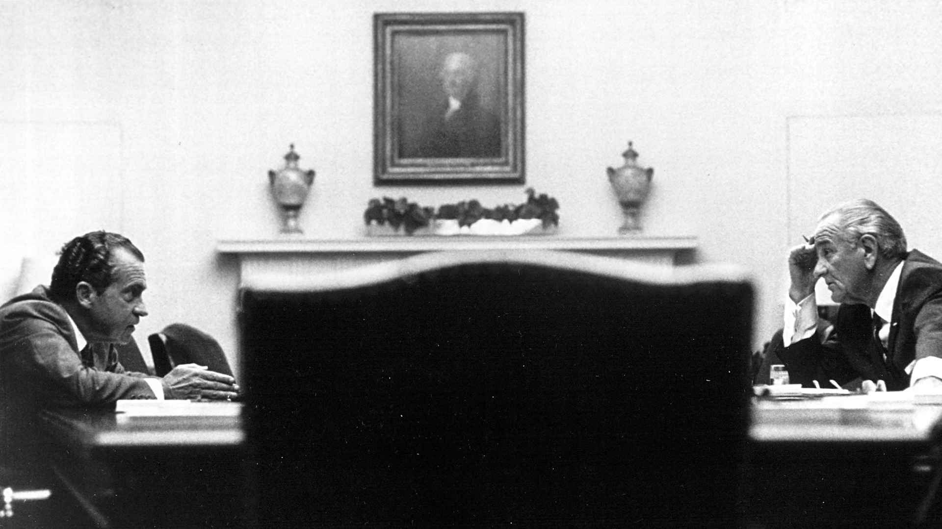 Richard Nixon and Lyndon B. Johnson