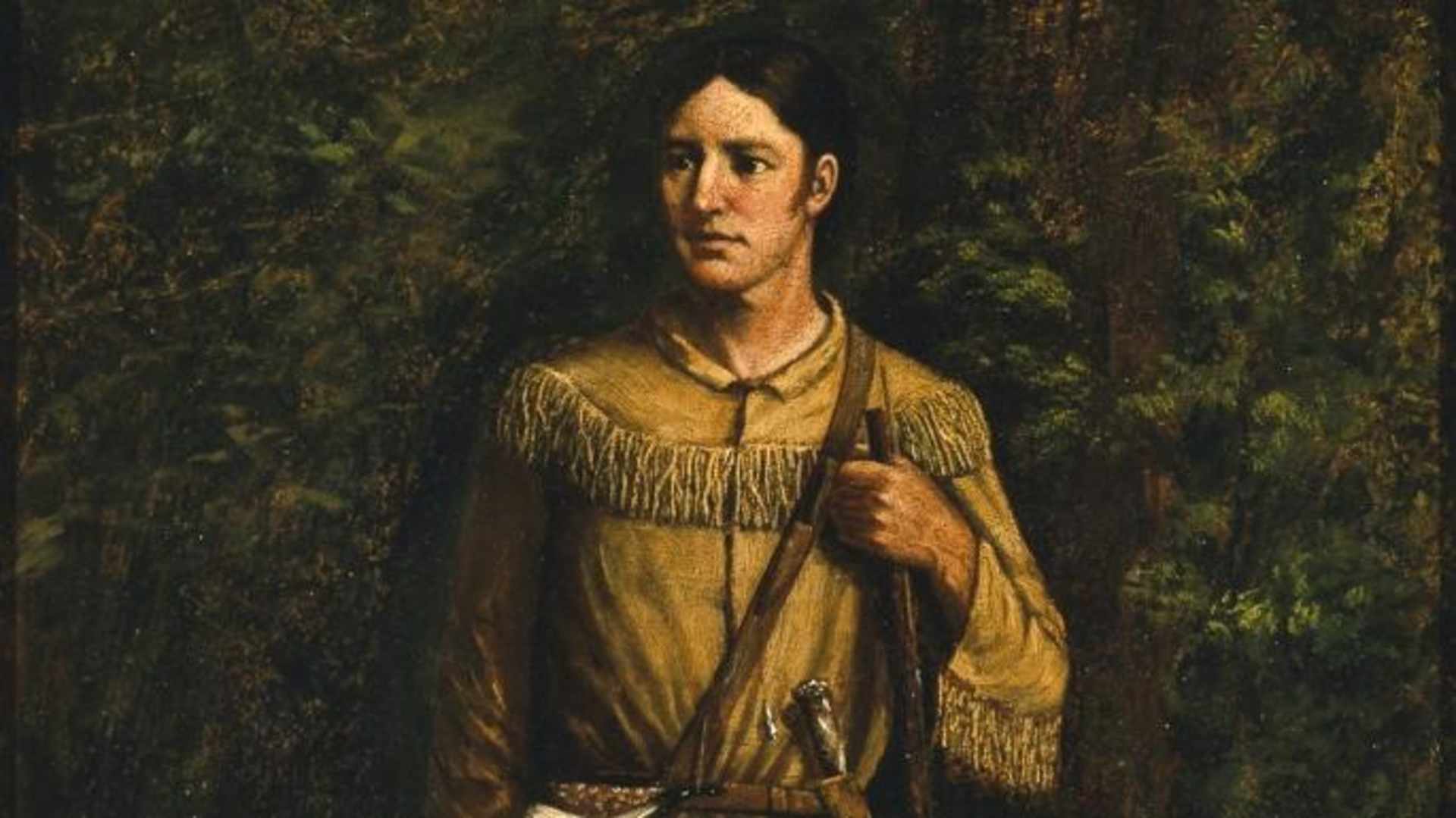 Portrait of Crockett by William Henry Huddle.