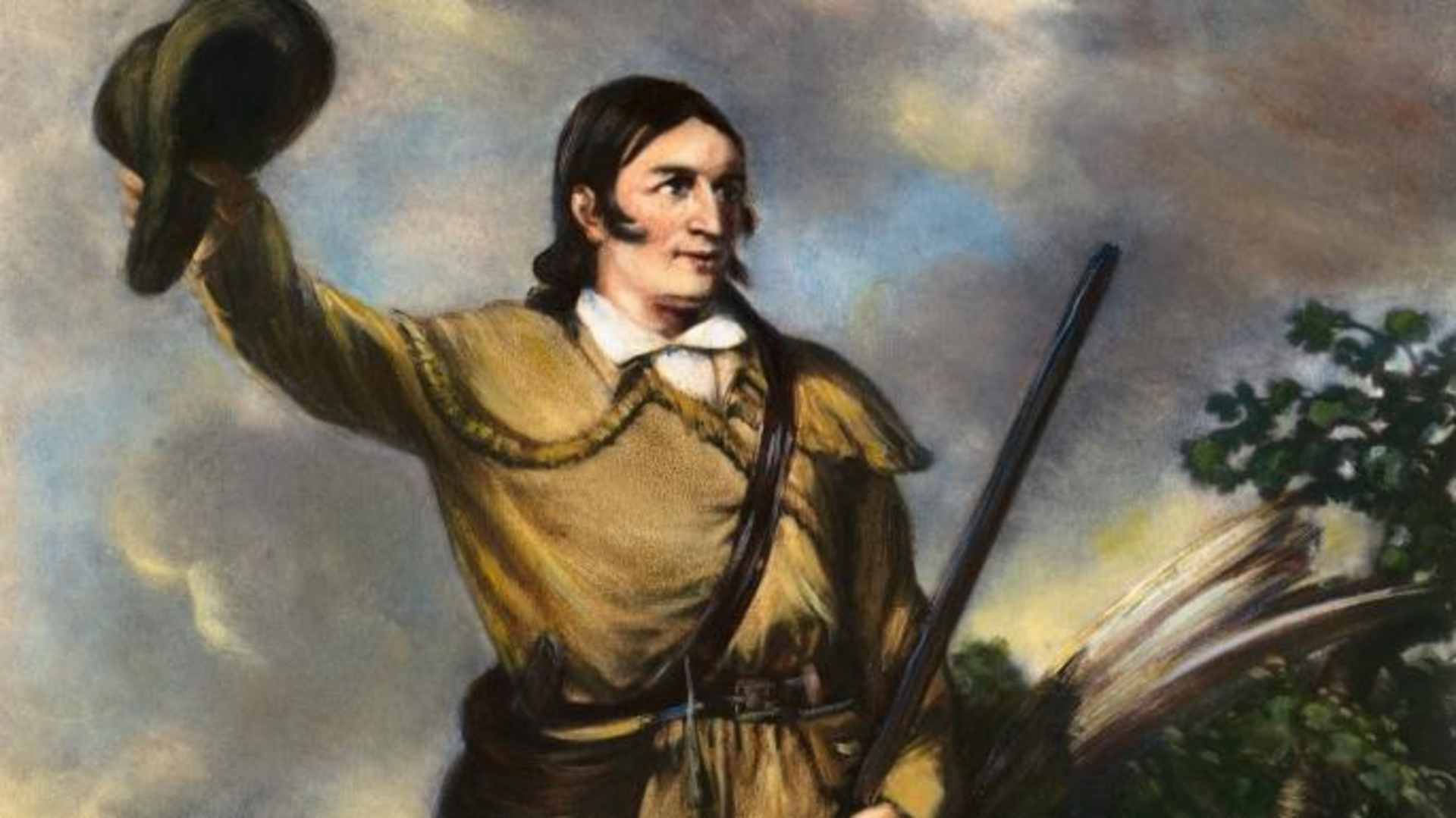 Portrait of Davy Crockett by J.G. Chapman.