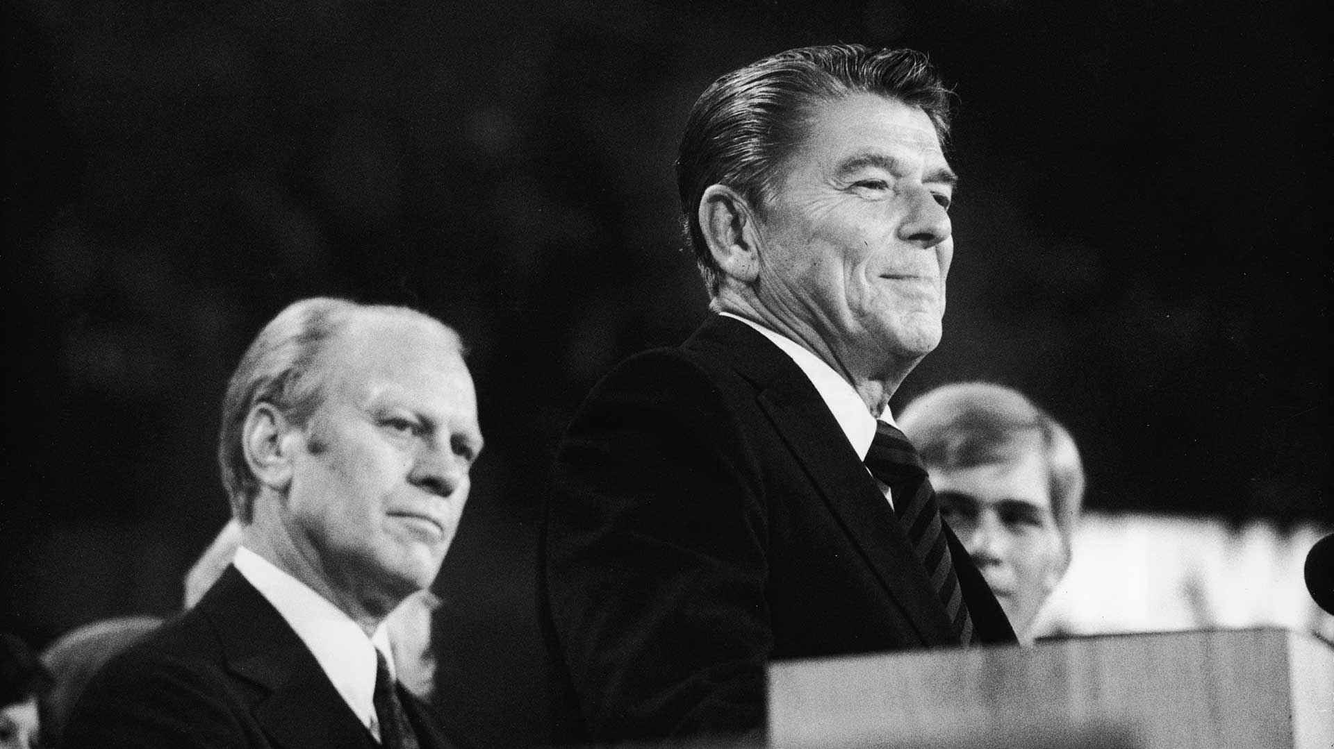 Ronald Reagan at the 1976 Republican National Convention.