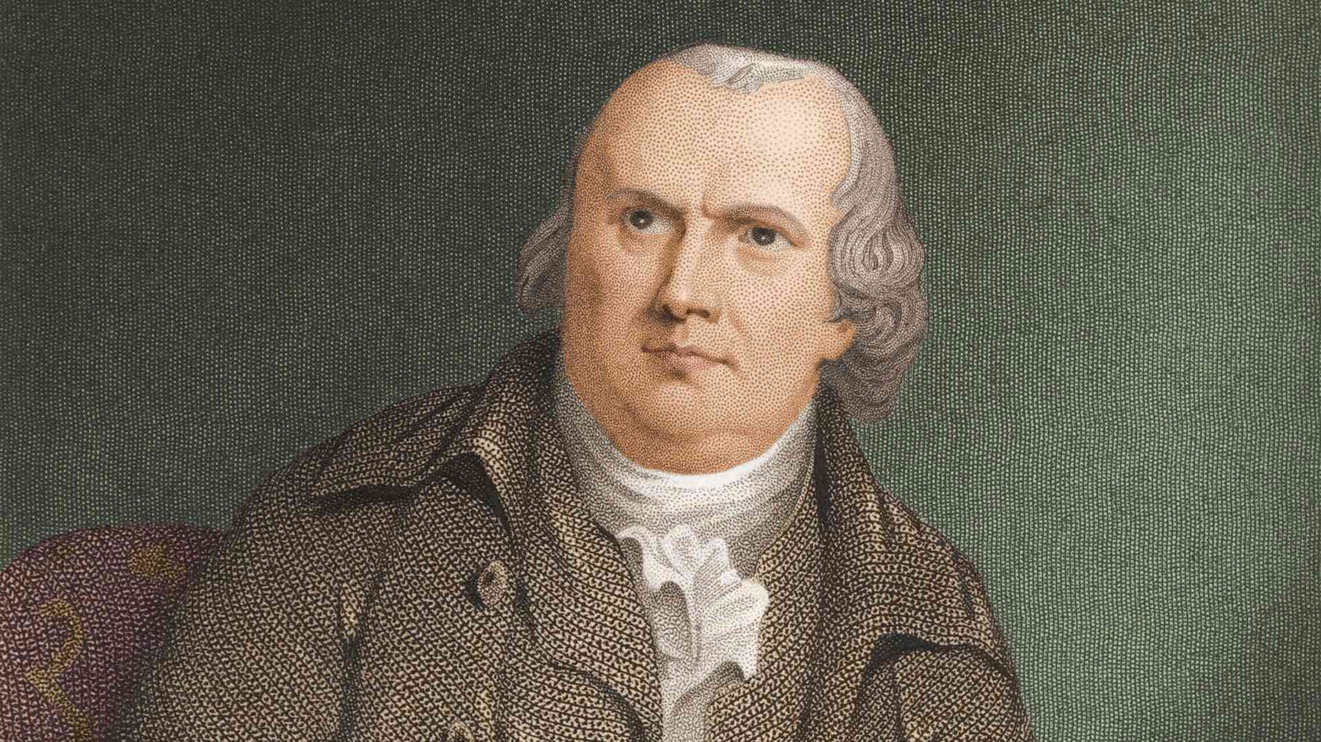 Financier of the Revolution: Colorized engraving of English-born American merchant and politician Robert Morris (1734-1806), 1782. Morris was a member of the Continental Congress, a signer of the Declaration of Independence and founder of the Bank of North America.