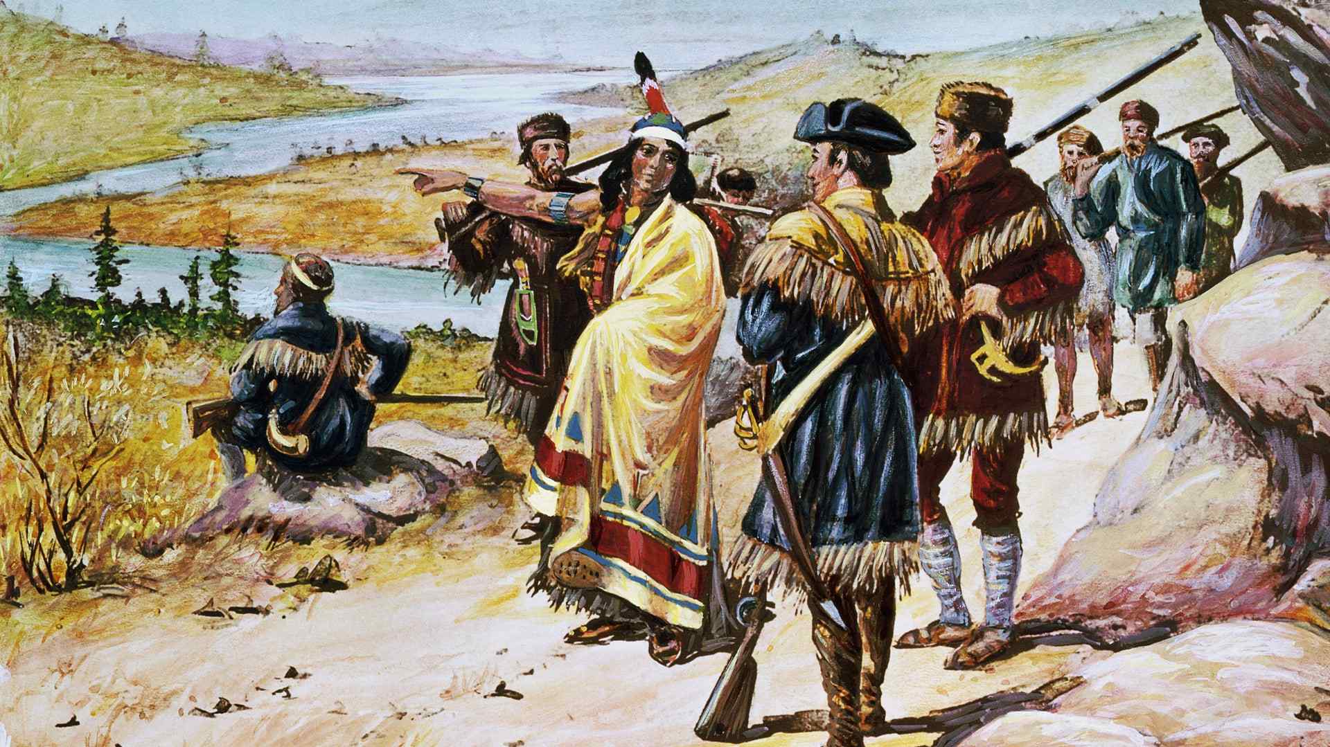 Sacaagawea with Lewis and Clark